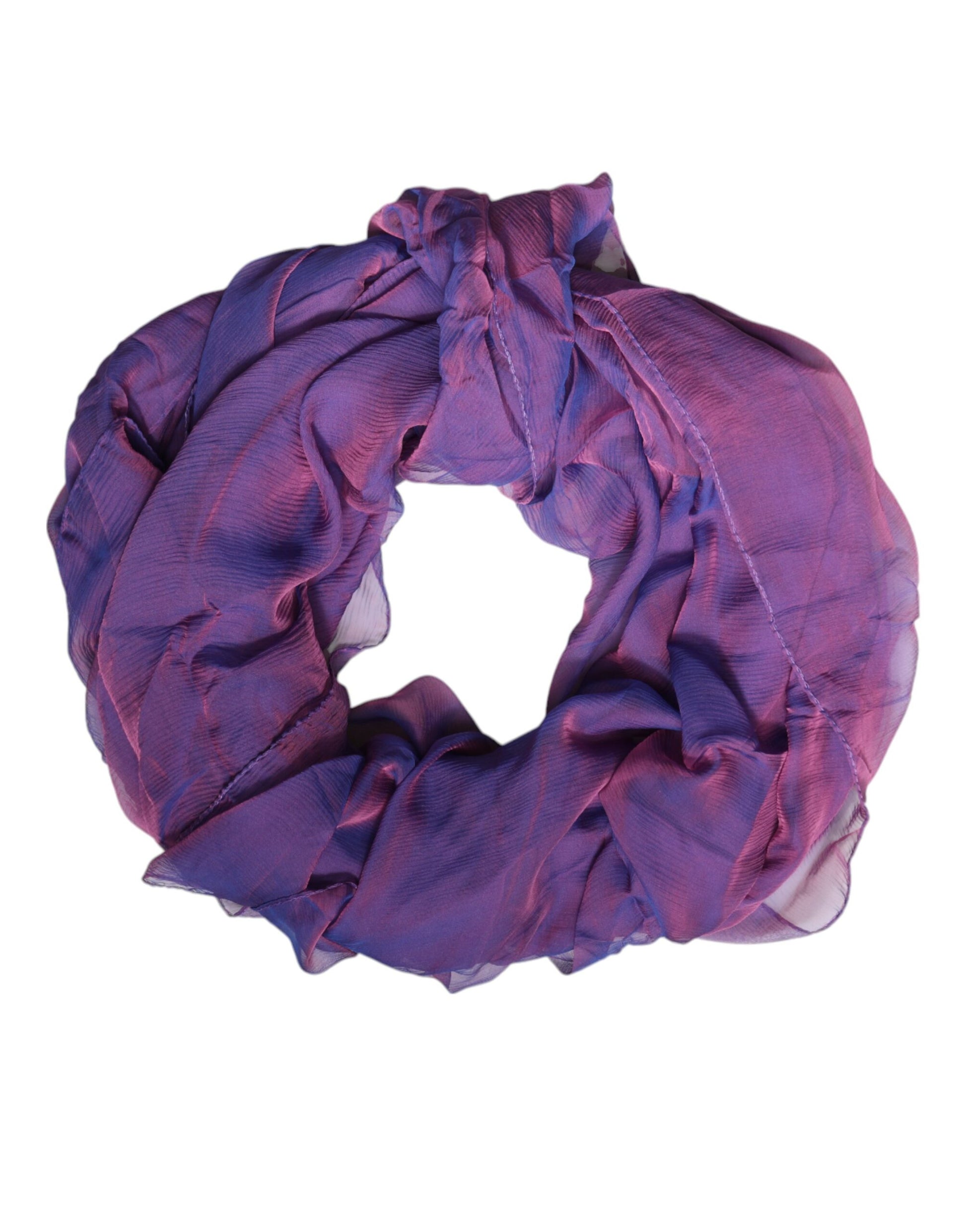 Foulard Écharpe Rectangle en Soie Violette Dolce & Gabbana