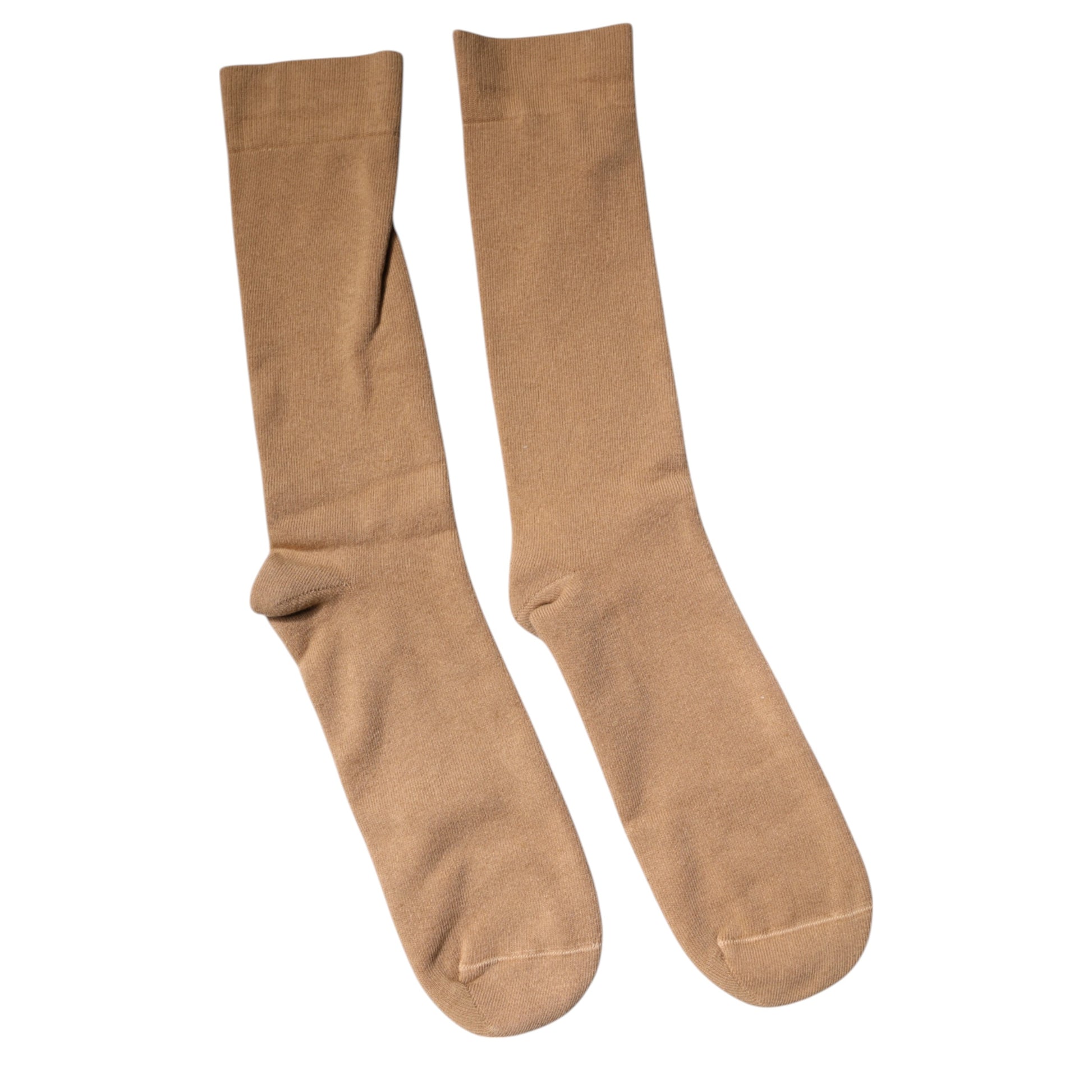 Chaussettes mi-mollet pour homme Dolce & Gabbana marron en coton uni