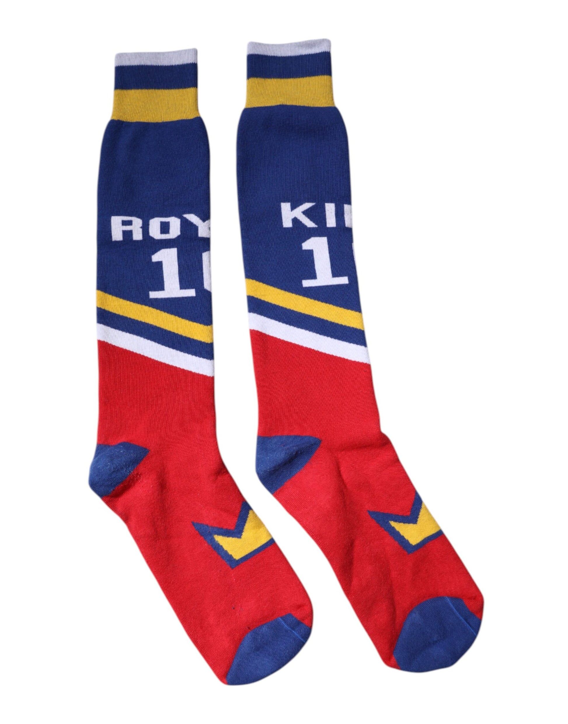 Chaussettes Dolce & Gabbana en coton imprimé multicolore au-dessus du mollet