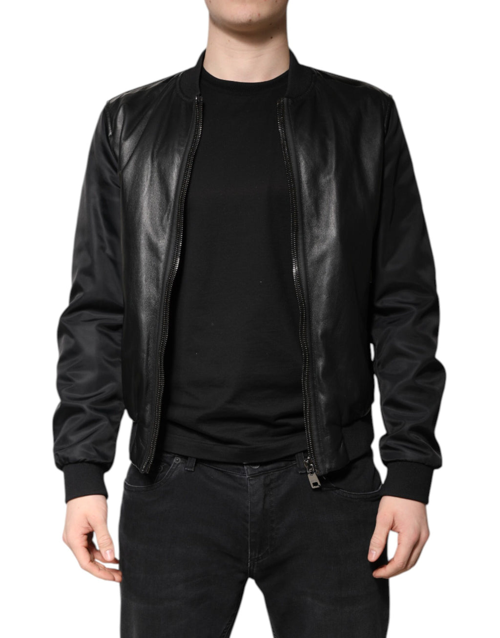 Dolce & Gabbana Black Biker Jackets for Men alternate view
