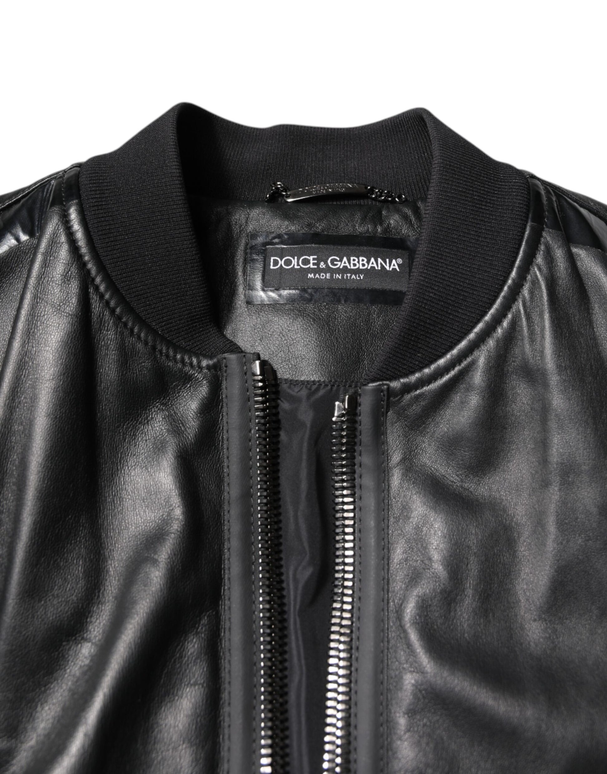 Dolce & Gabbana Black Biker Jackets for Men additional view
