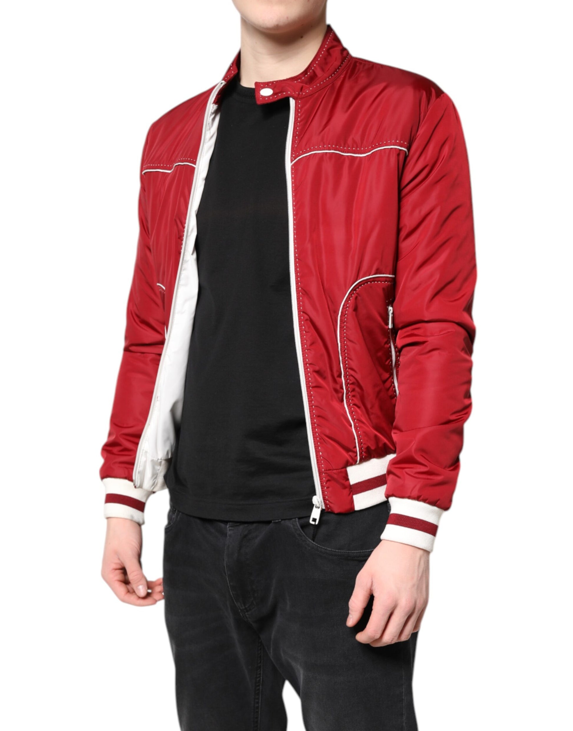 Dolce & Gabbana Red Bomber for Men detail view