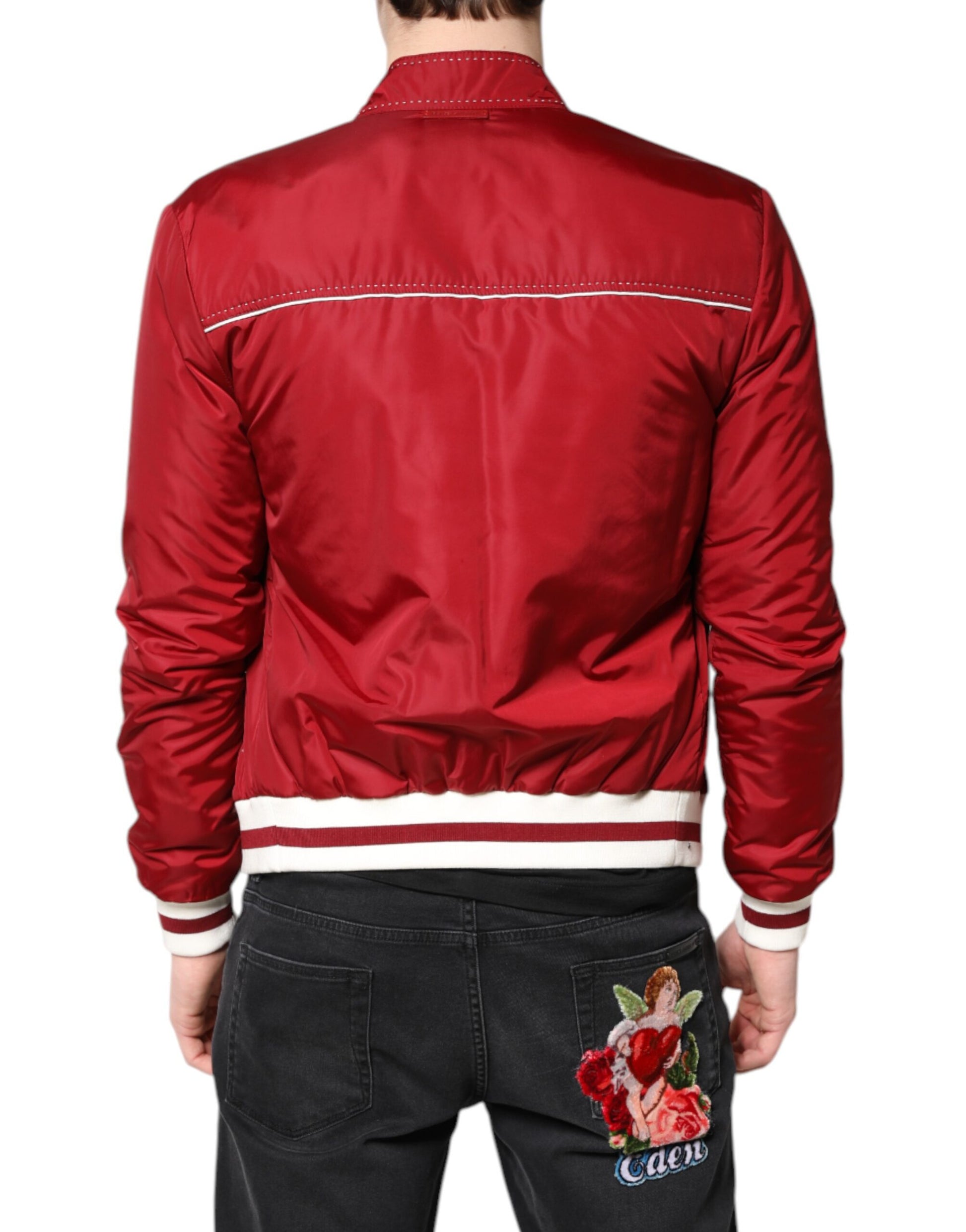 Dolce & Gabbana Red Bomber for Men side view