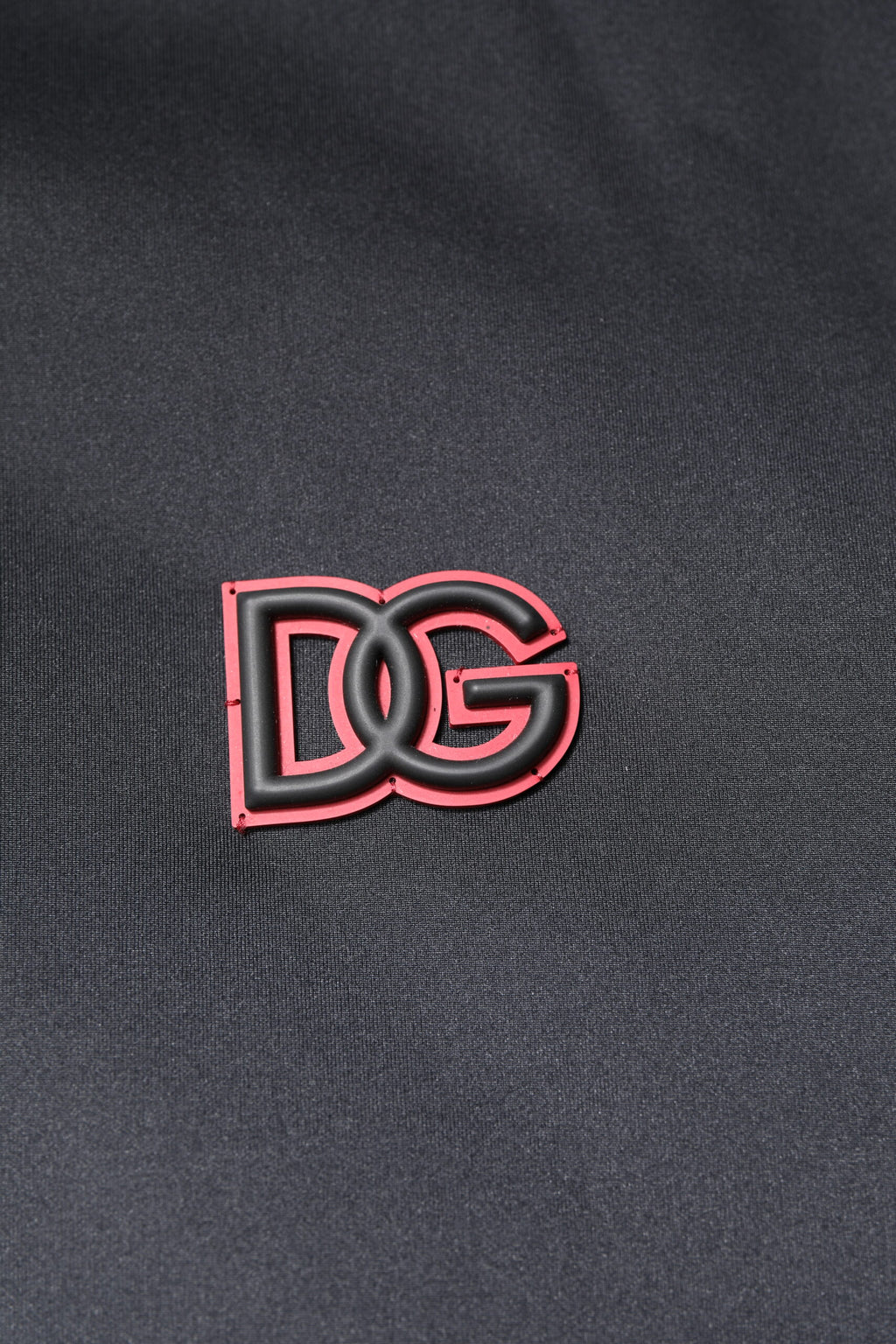 Veste zippée Dolce & Gabbana en polyester noir avec capuche DG