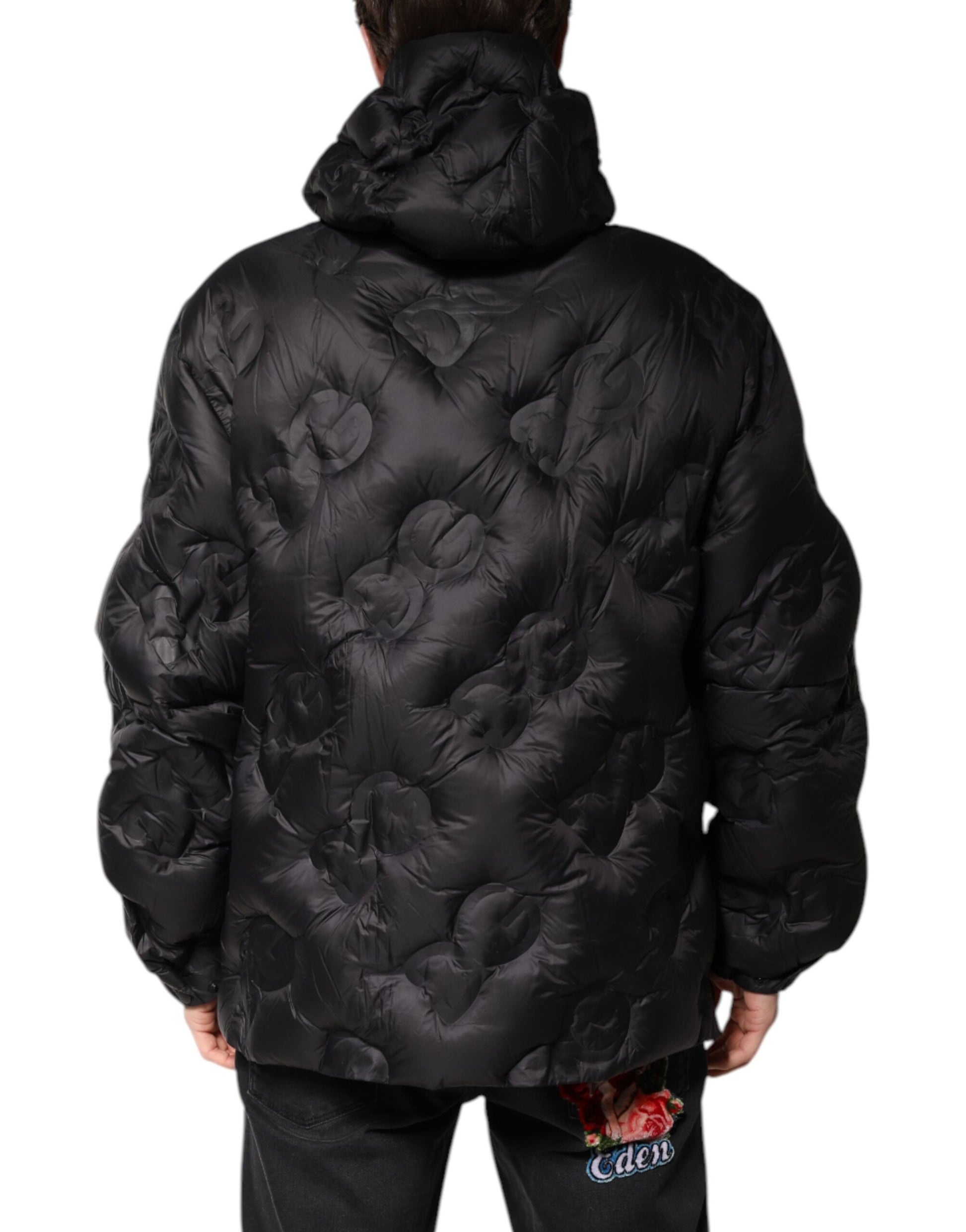 Dolce & Gabbana Black Parkas for Men side view