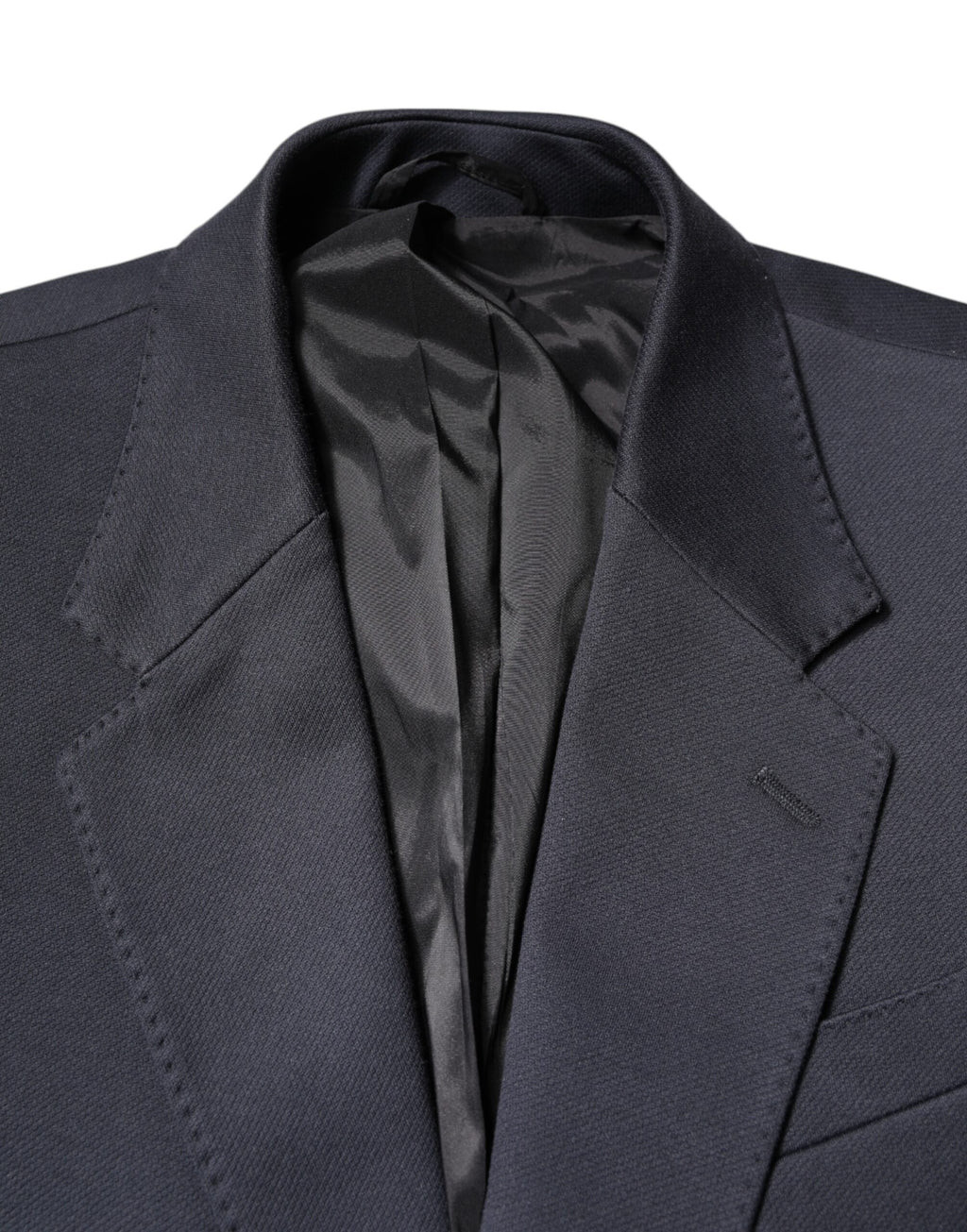 Dolce & Gabbana Veste de costume pour homme en coton bleu foncé
