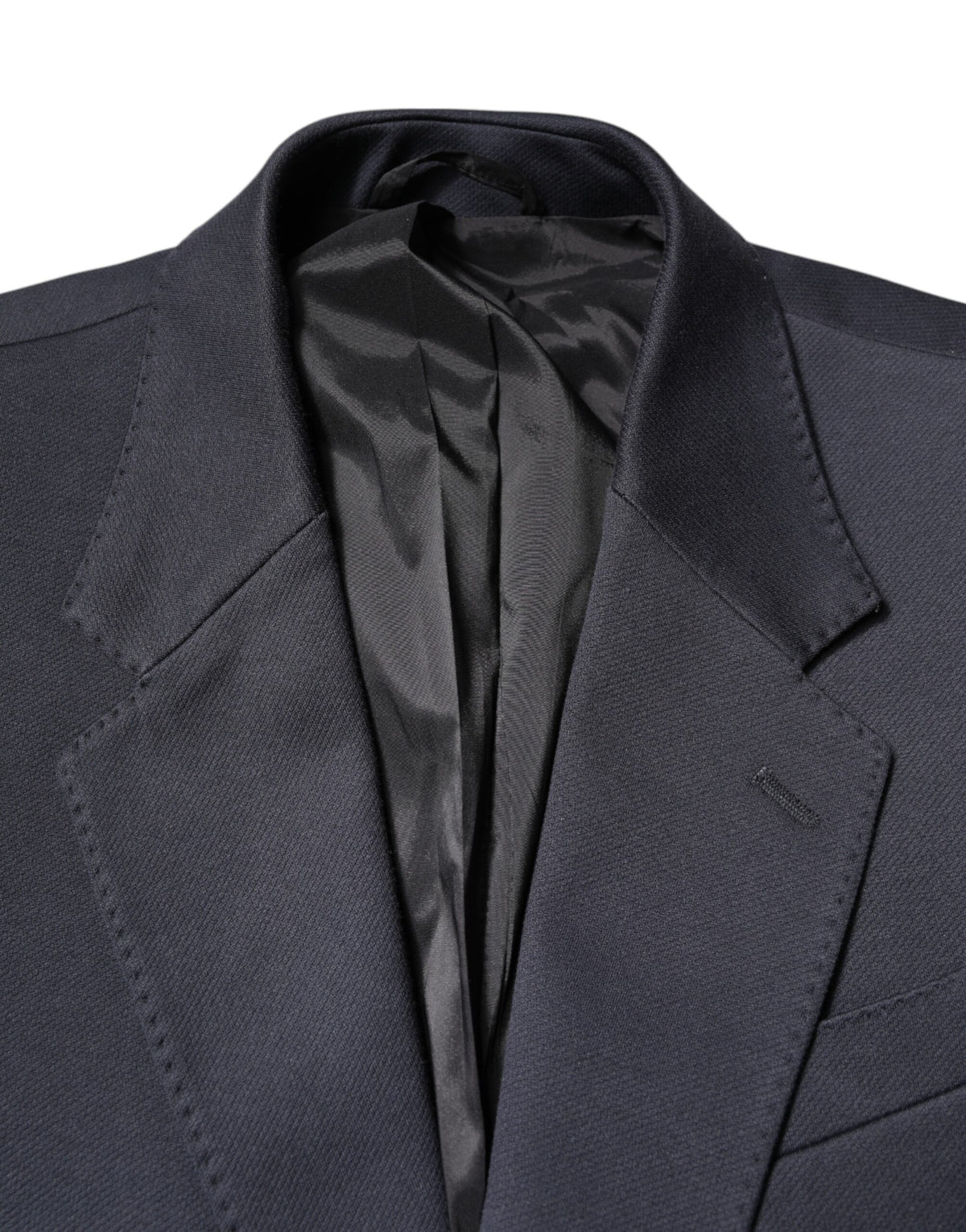 Dolce & Gabbana Veste de costume pour homme en coton bleu foncé