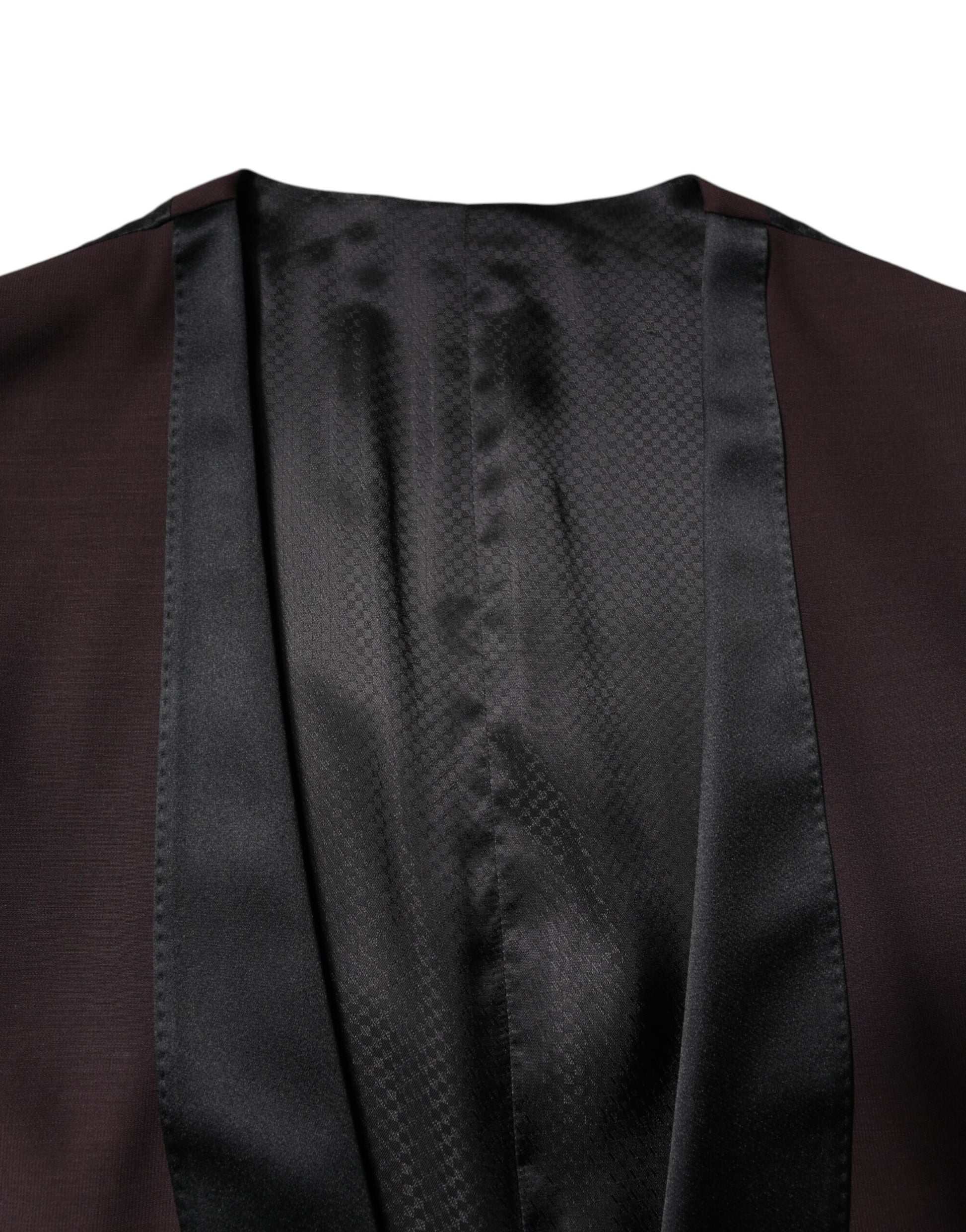 Dolce &amp; Gabbana Kastanienbraune Weste aus Wolle, formelle Weste