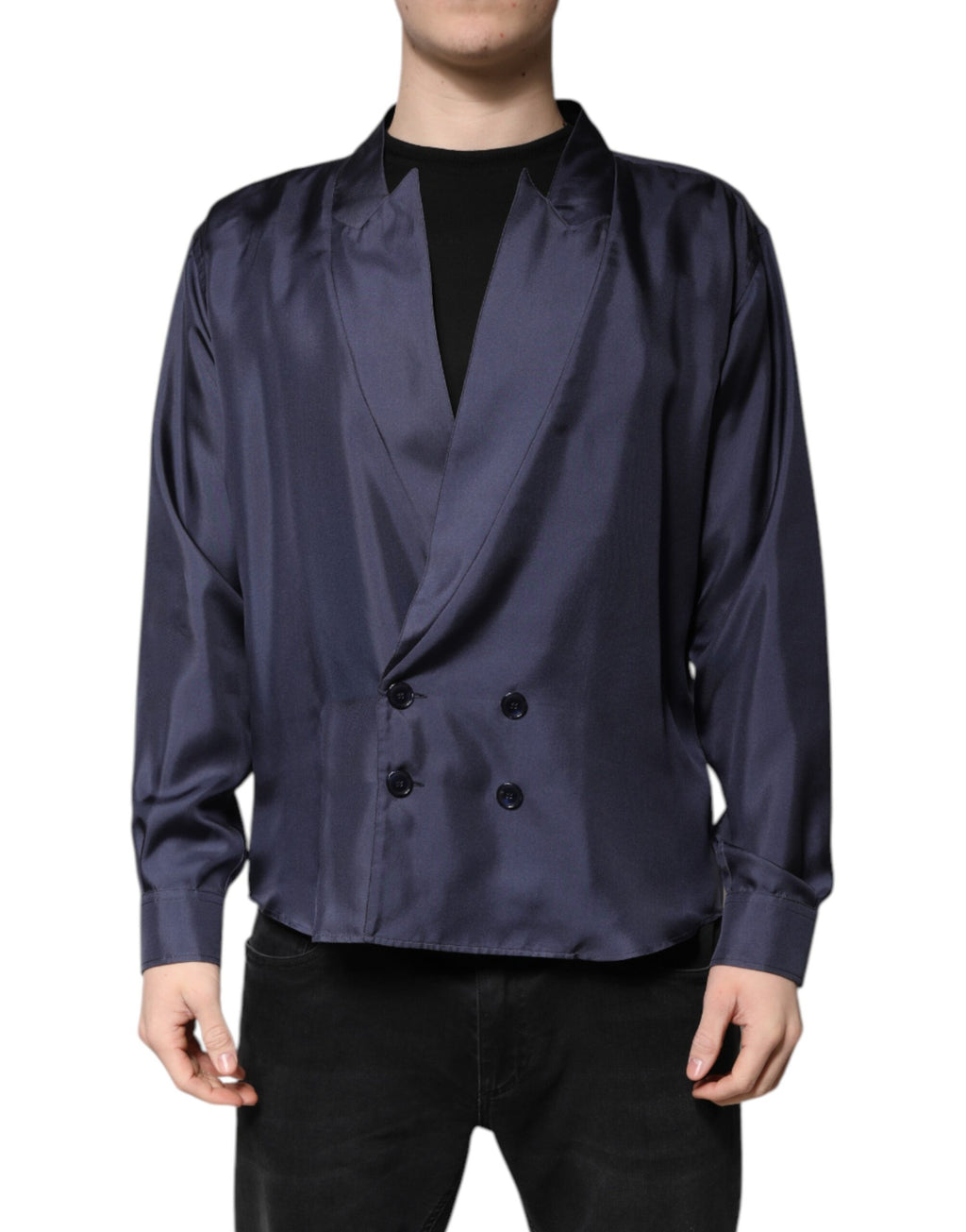 Dolce & Gabbana Blue Dress Shirt for Men alternate view
