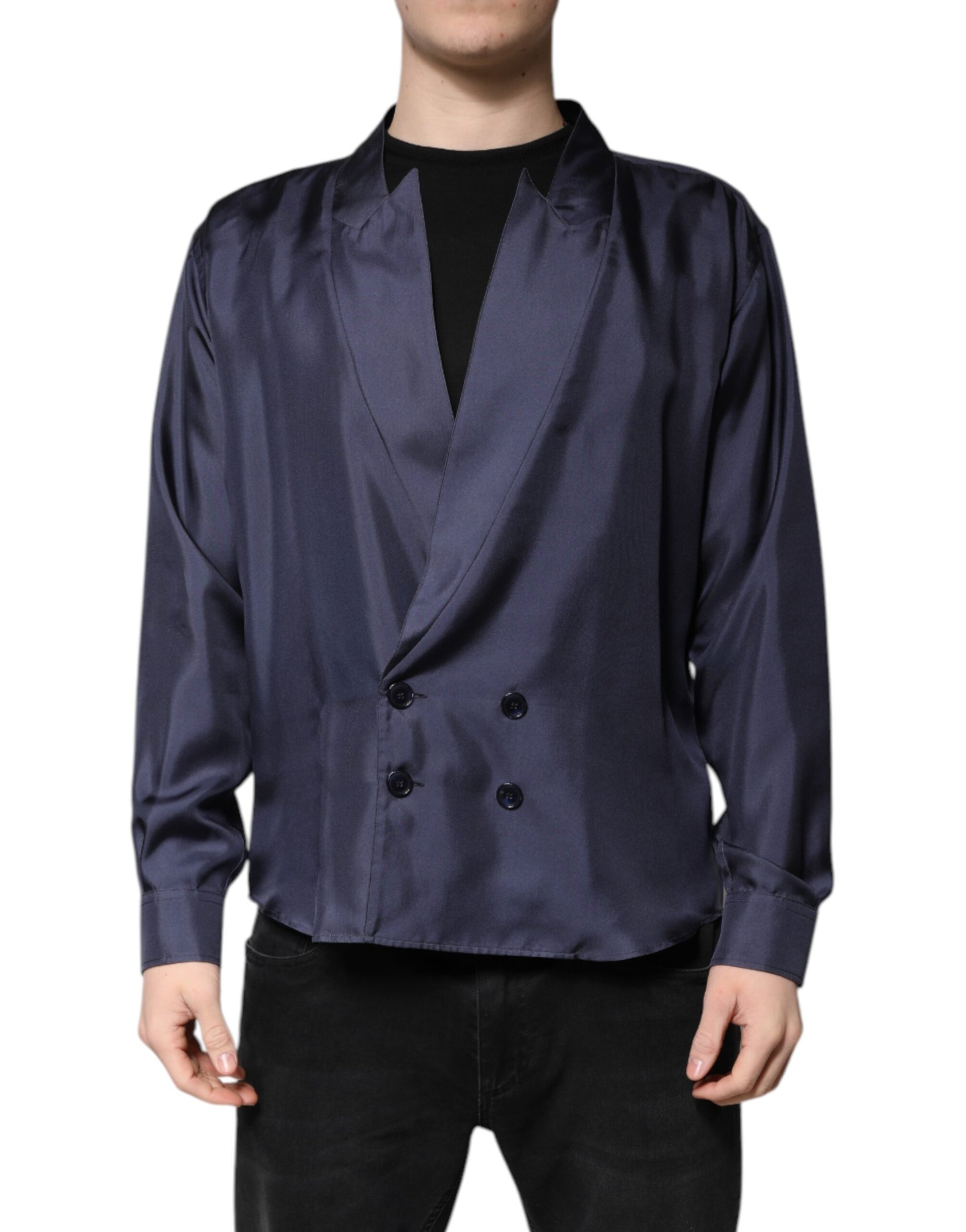 Dolce & Gabbana Blue Dress Shirt for Men alternate view