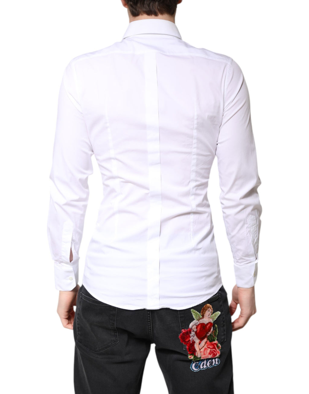 Dolce & Gabbana White Dress Shirt for Men side view