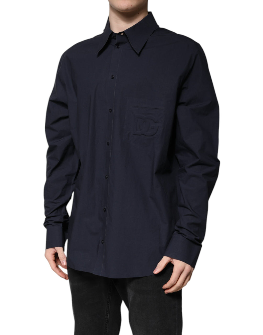Dolce & Gabbana Blue Dress Shirt for Men detail view