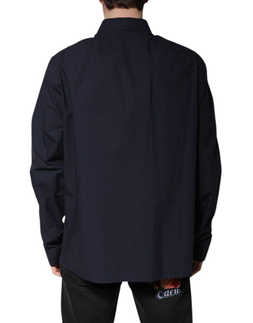 Dolce & Gabbana Blue Dress Shirt for Men side view
