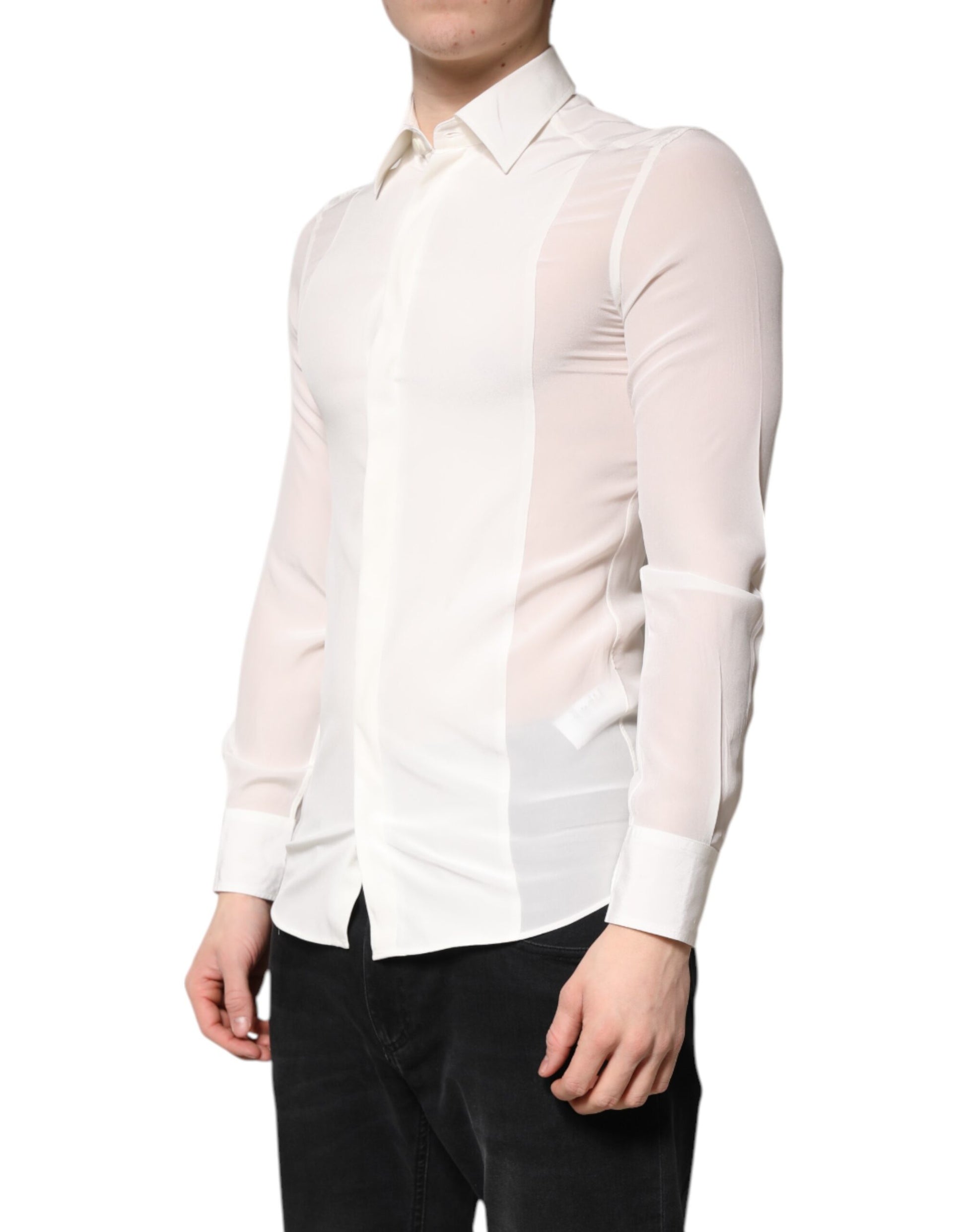 Dolce & Gabbana White Dress Shirt for Men detail view
