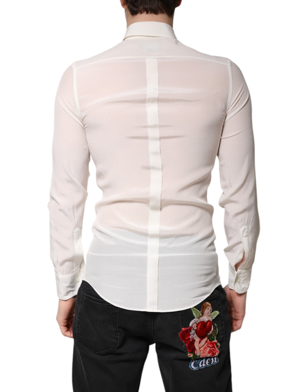 Dolce & Gabbana White Dress Shirt for Men side view