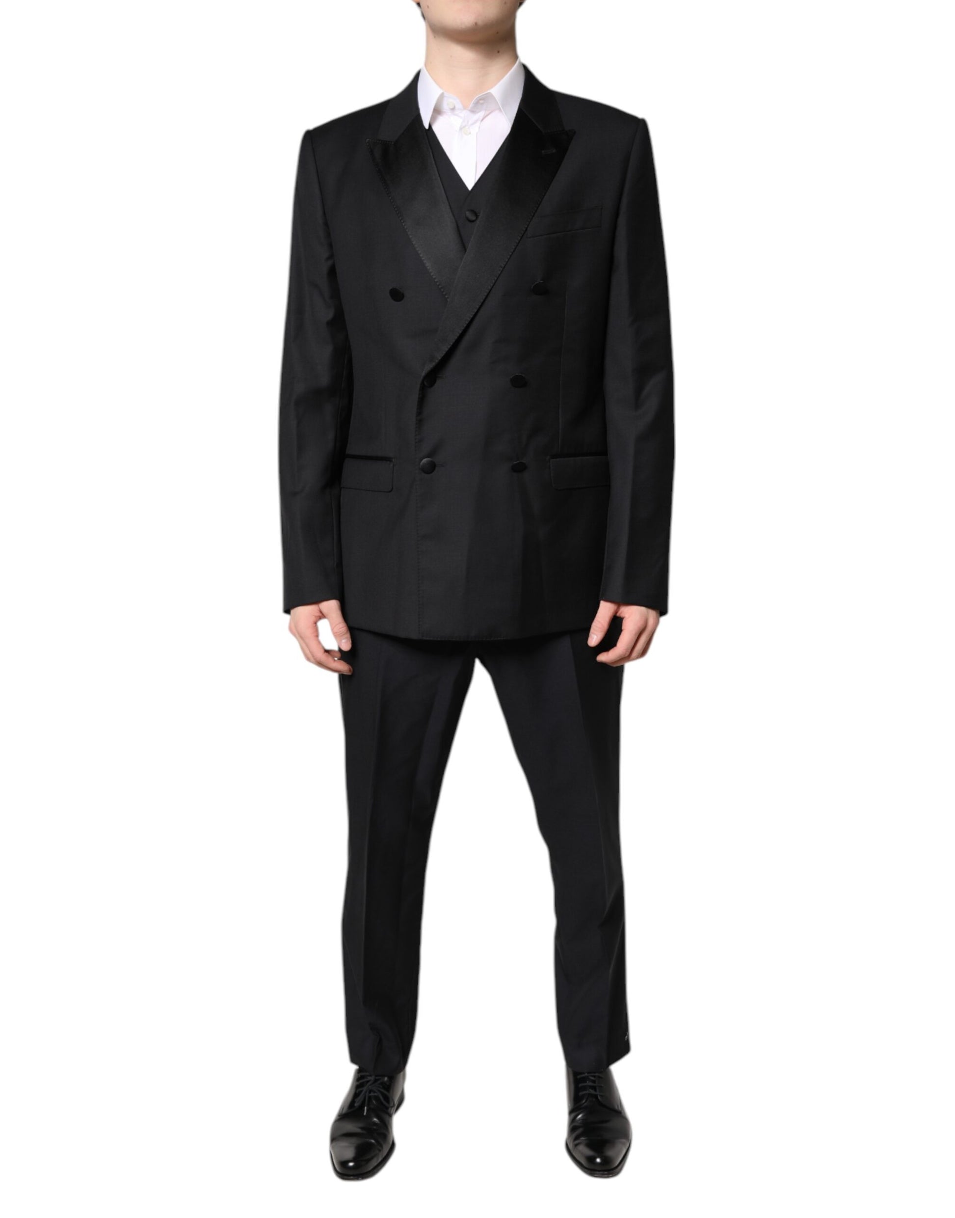 Dolce & Gabbana Black Three Piece Suits for Men