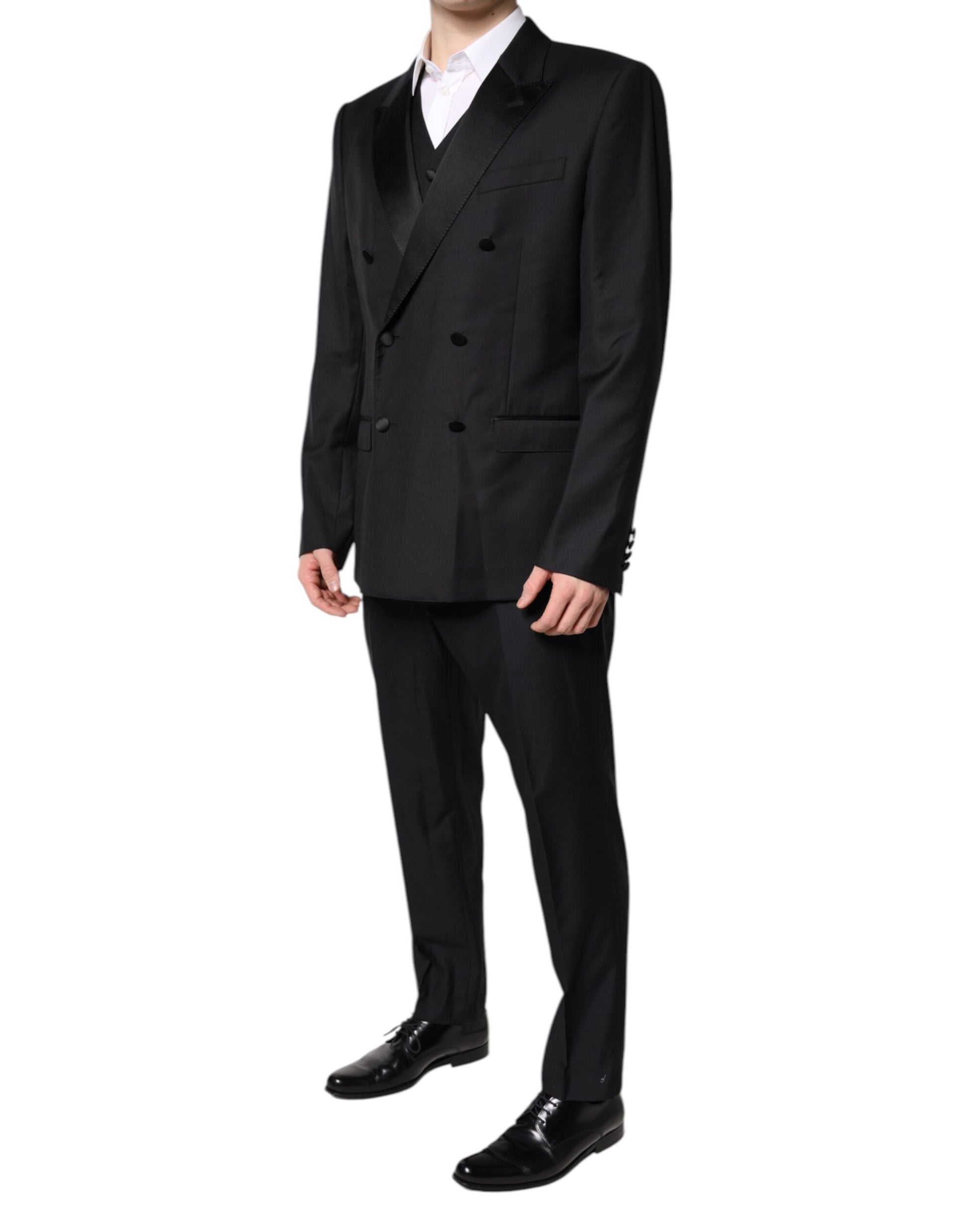 Dolce & Gabbana Black Three Piece Suits for Men detail view
