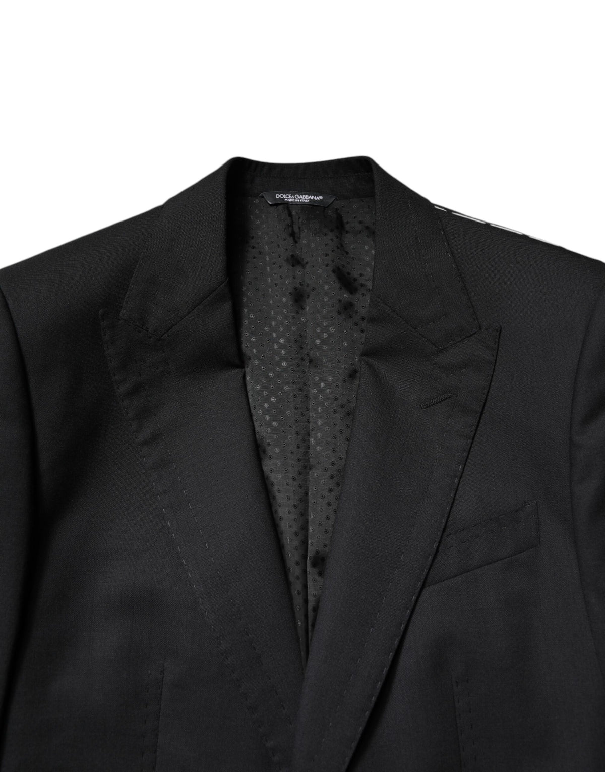 Dolce & Gabbana Schwarzer Einreihiger Formaler Blazer mit Weste