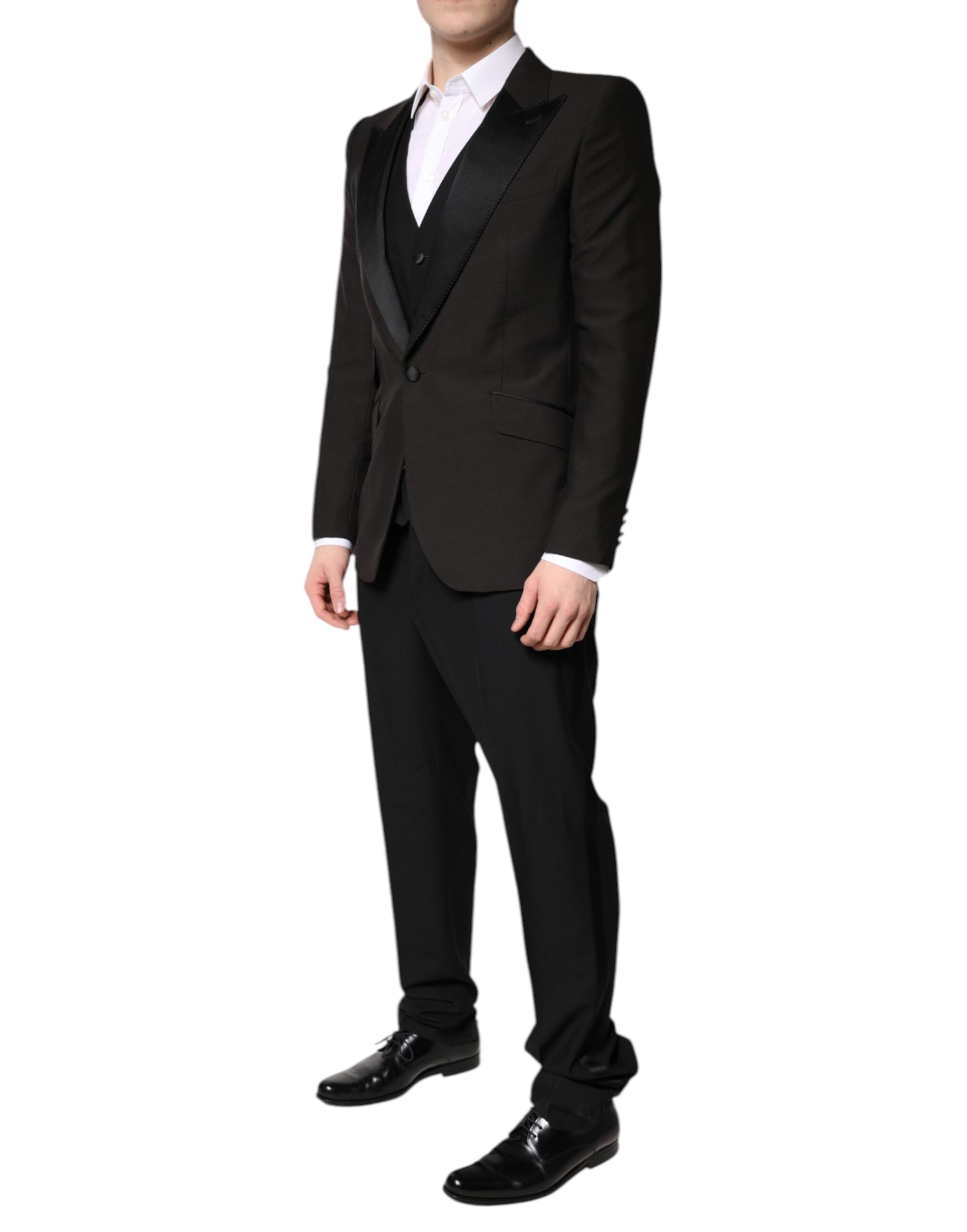 Dolce & Gabbana Black Three Piece Suits for Men detail view