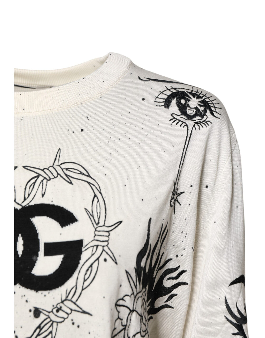 Dolce & Gabbana White Sweatshirt for Women detail view