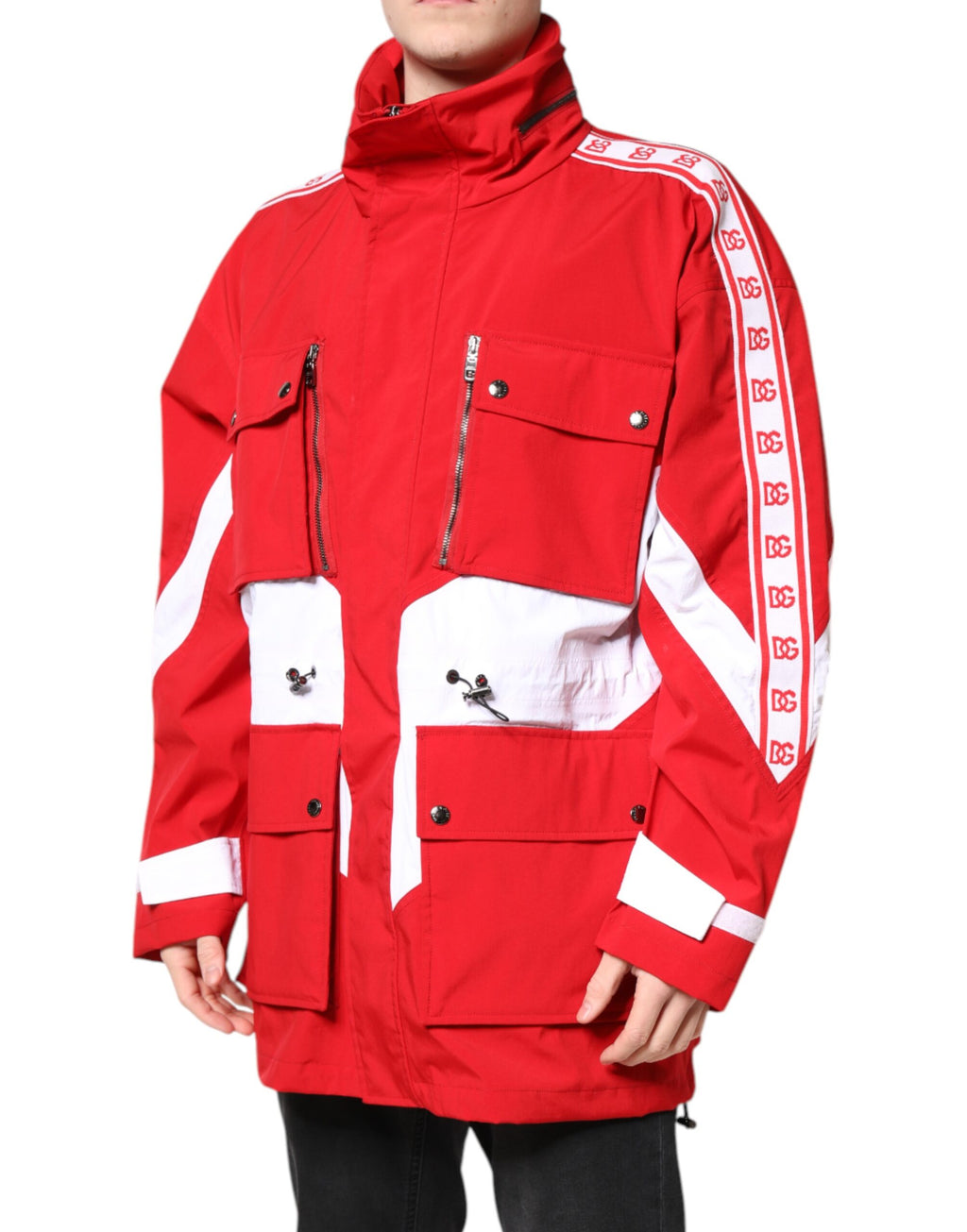Dolce & Gabbana Red Shell Jacket for Men detail view