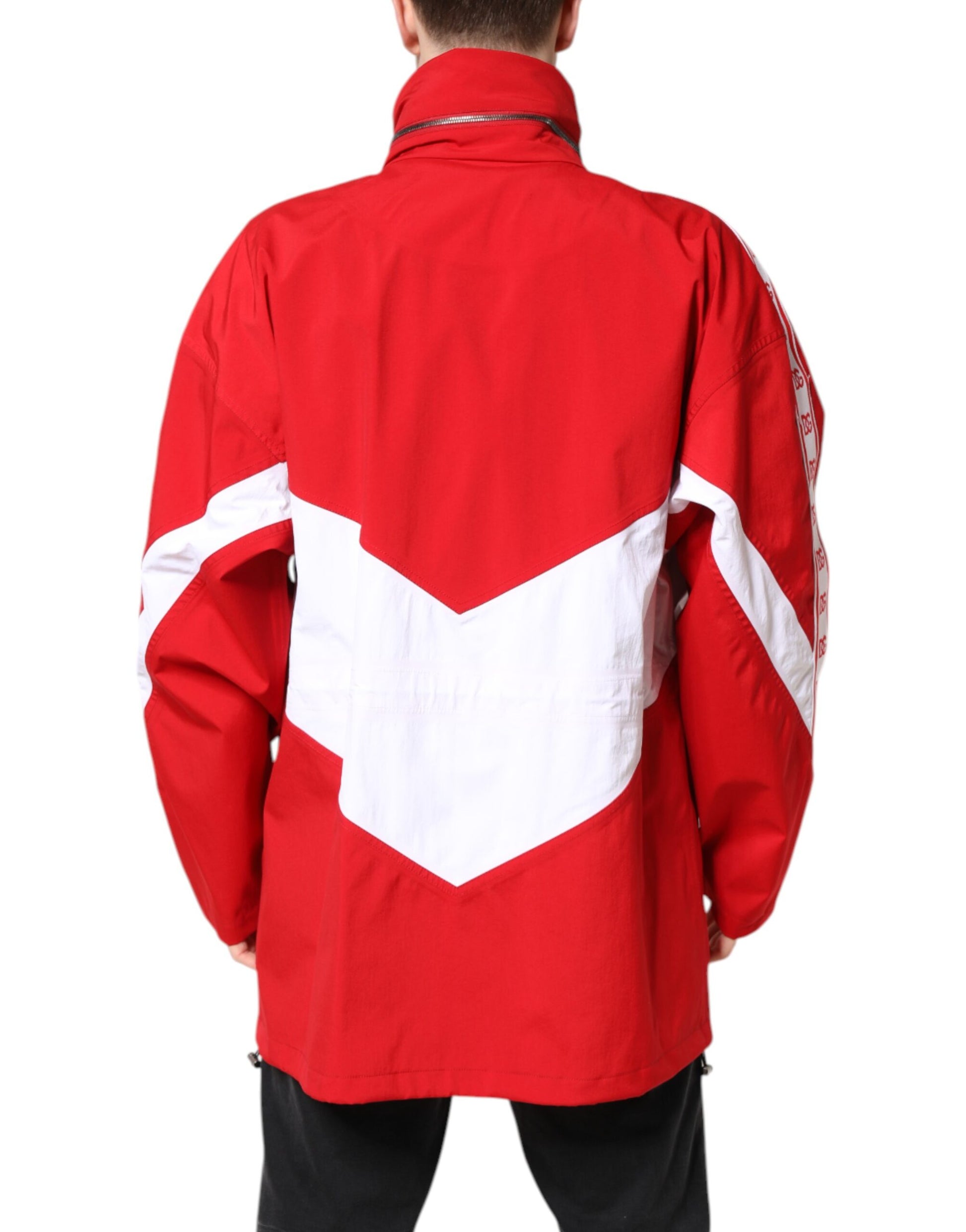 Dolce & Gabbana Red Shell Jacket for Men side view