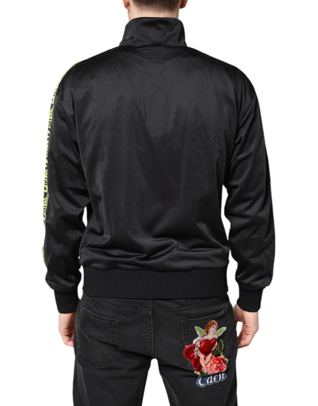 Dolce & Gabbana Black Bomber for Men side view