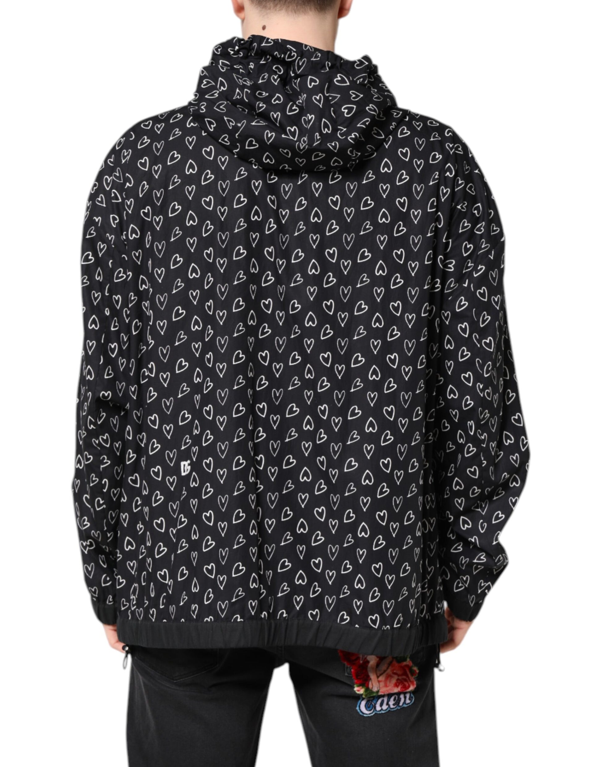 Dolce & Gabbana Black Shell Jacket for Men side view