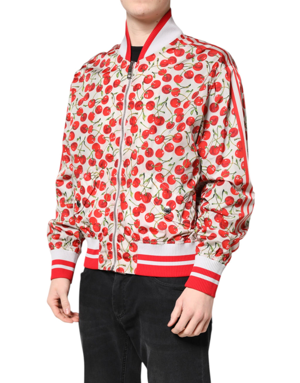 Dolce & Gabbana White Bomber for Men detail view