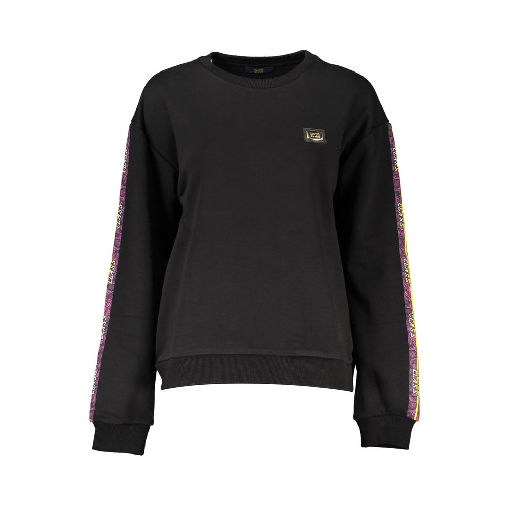 Sweat-shirt Femme Cavalli Class en Coton Noir