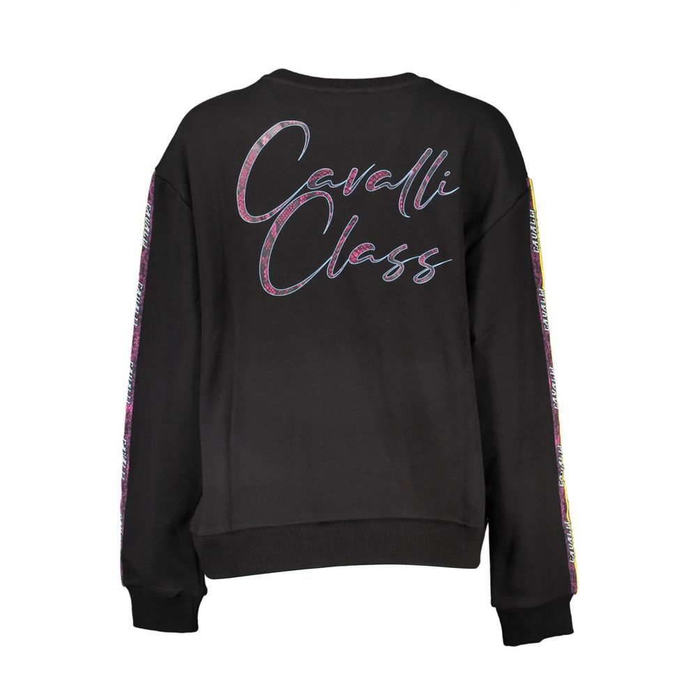 Sweat-shirt Femme Cavalli Class en Coton Noir
