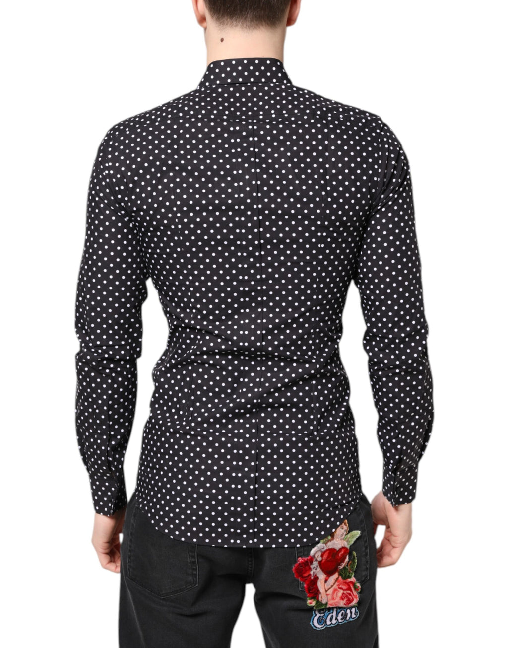 Dolce & Gabbana Black Dress Shirt for Men side view