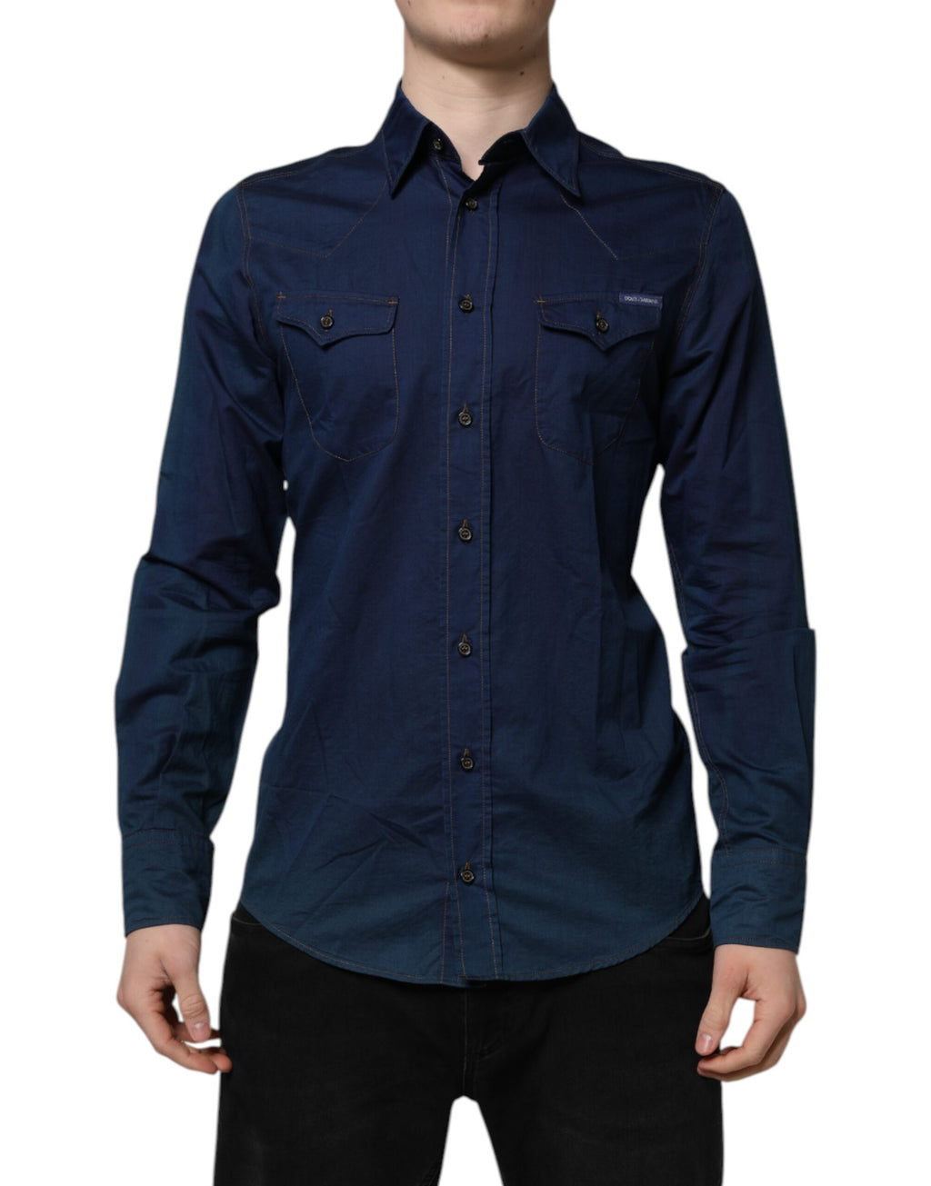 Dolce & Gabbana Blue Dress Shirt for Men