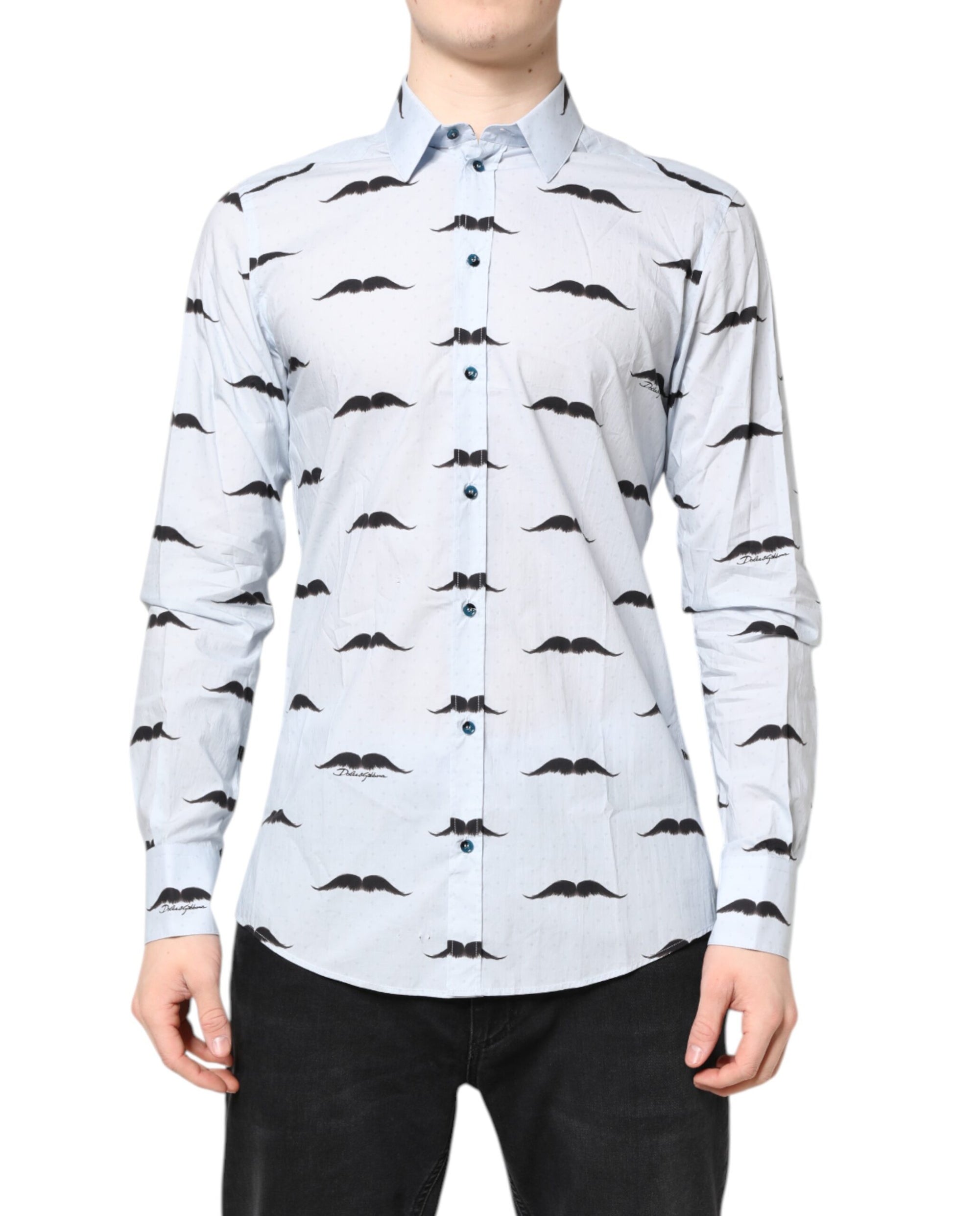 Dolce & Gabbana Blue Dress Shirt for Men