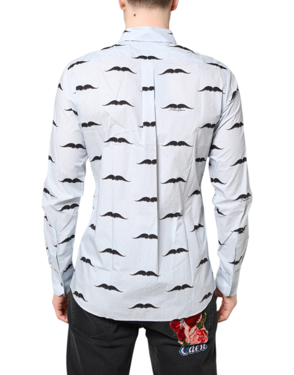 Dolce & Gabbana Blue Dress Shirt for Men side view