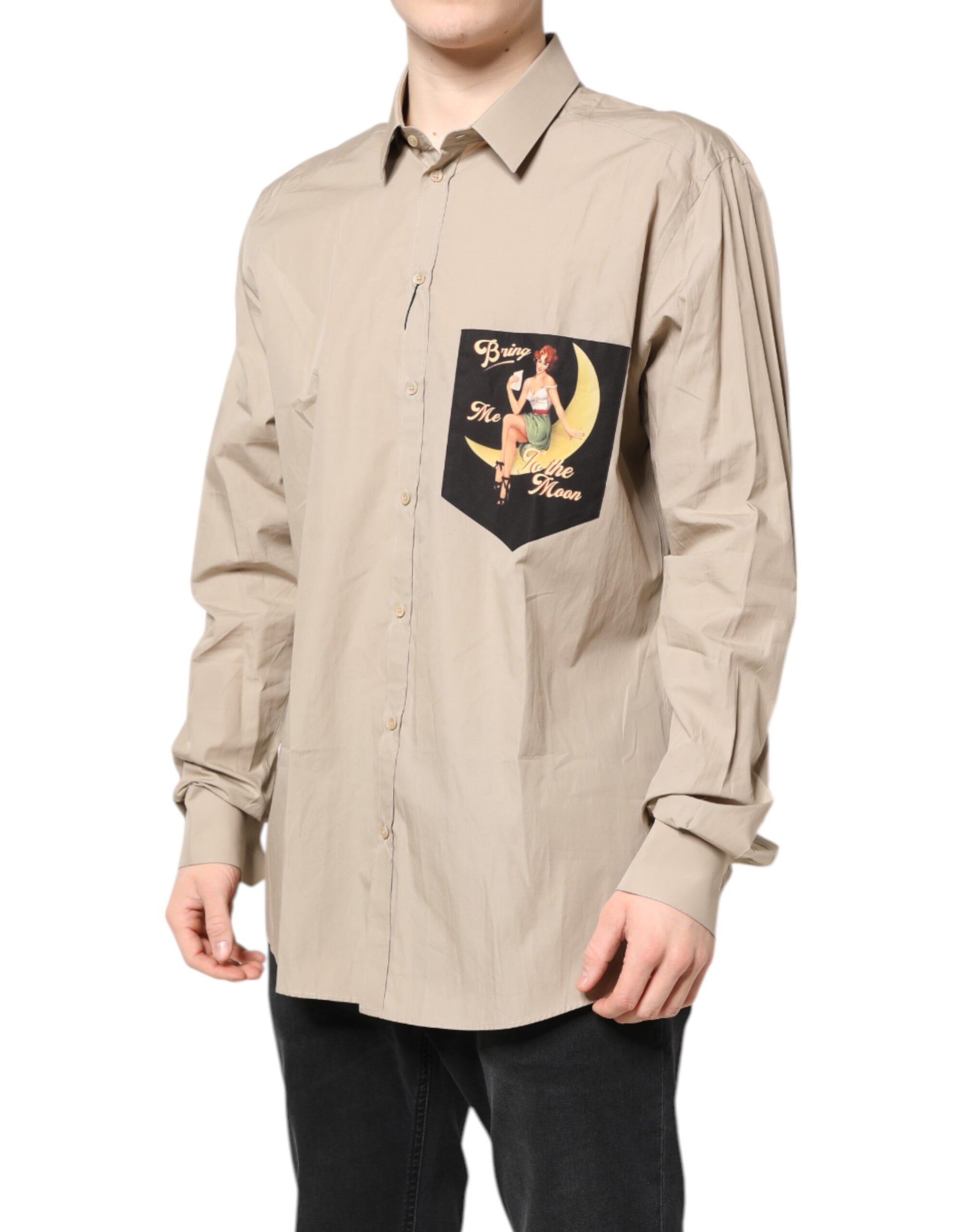 Dolce & Gabbana Beige Shirt for Men detail view