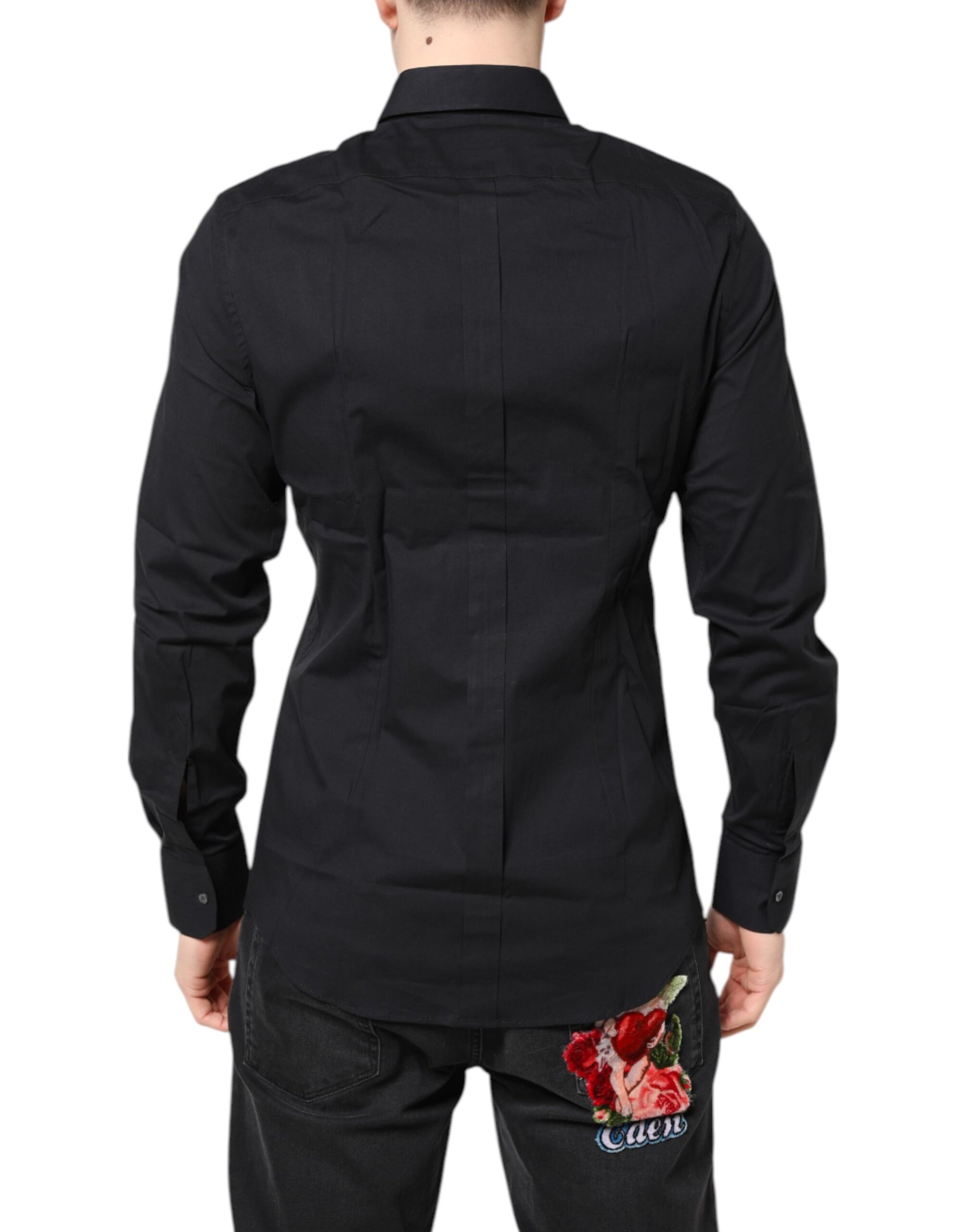 Dolce & Gabbana Black Dress Shirt for Men side view