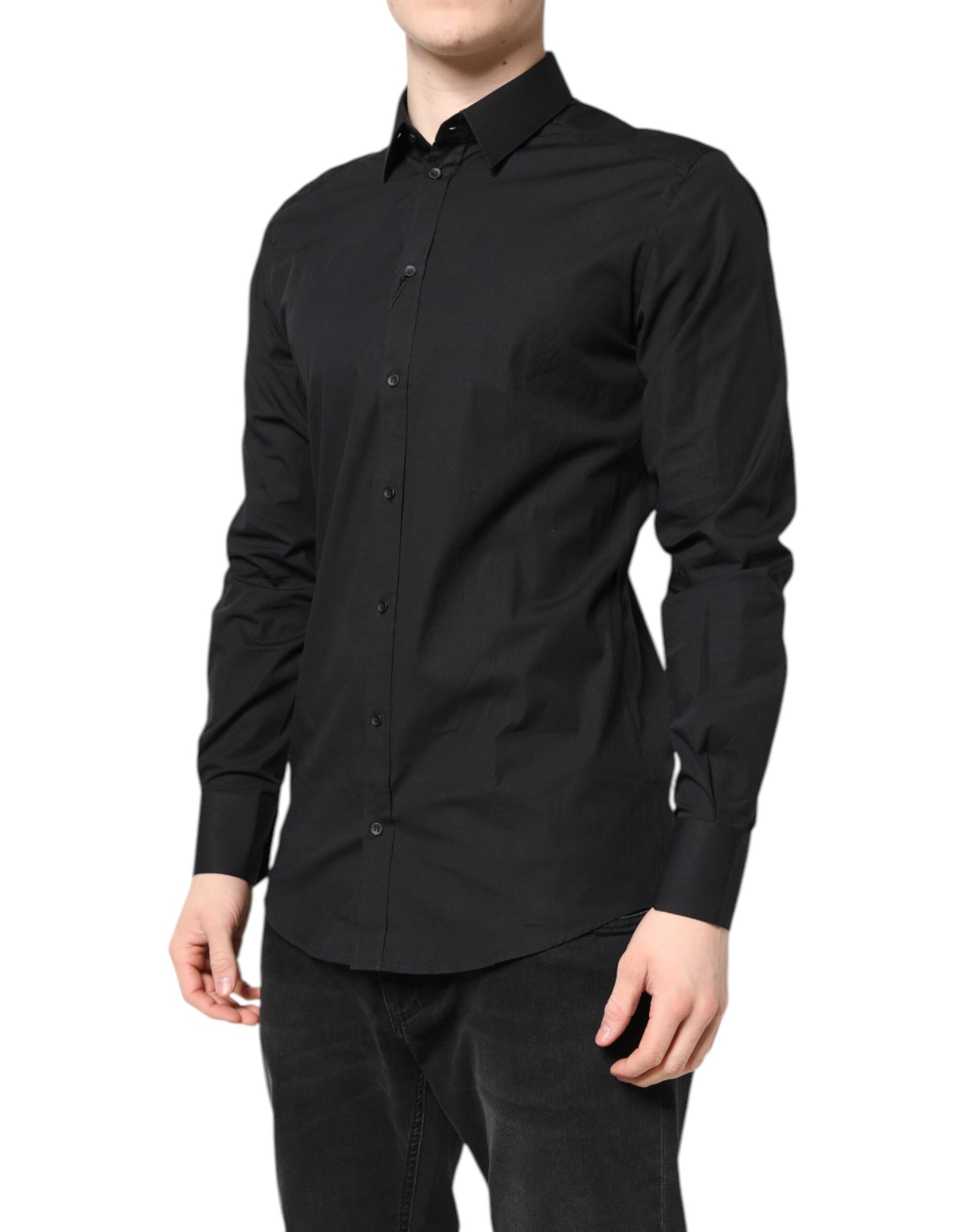 Dolce & Gabbana Black Dress Shirt for Men detail view