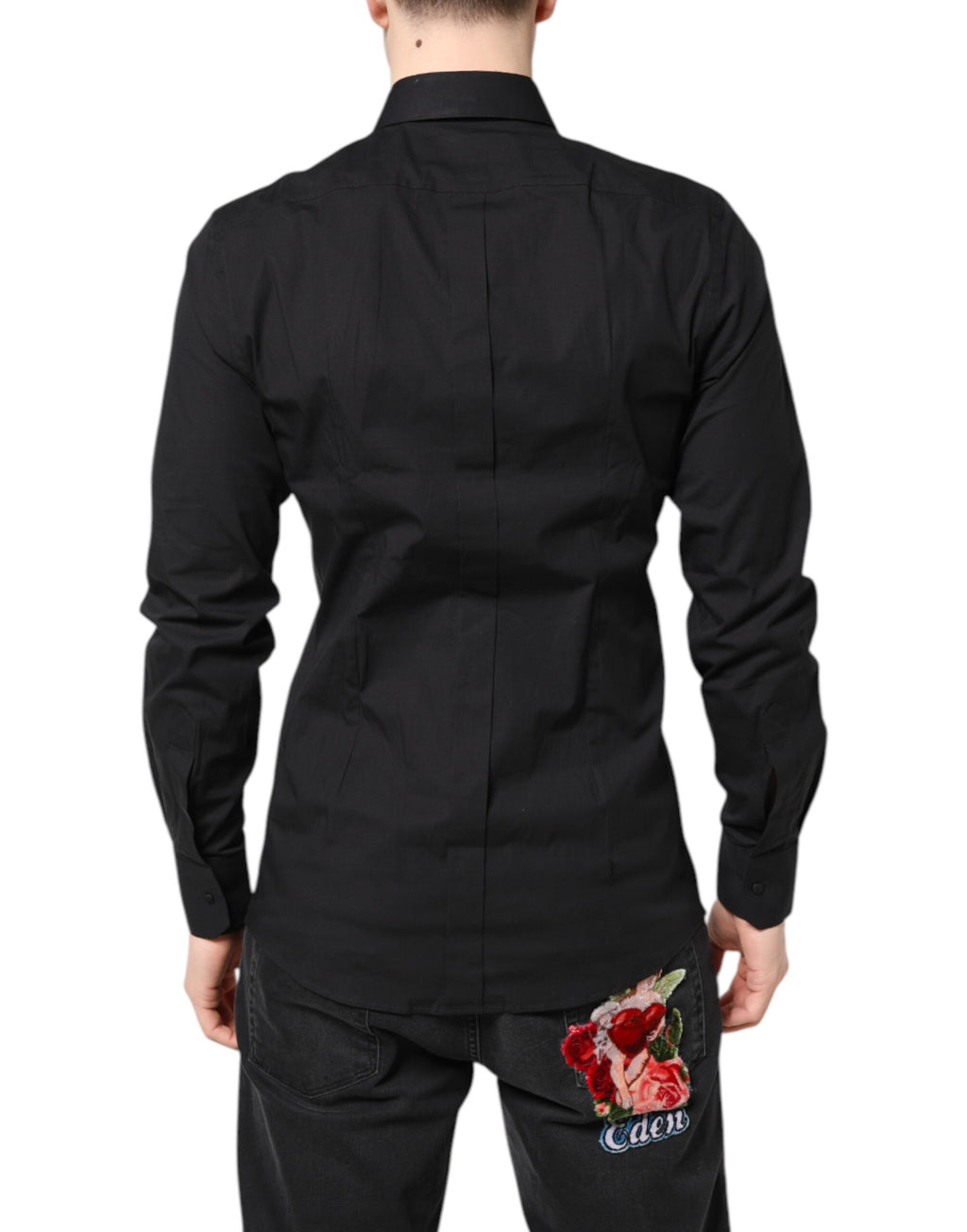 Dolce & Gabbana Black Dress Shirt for Men side view