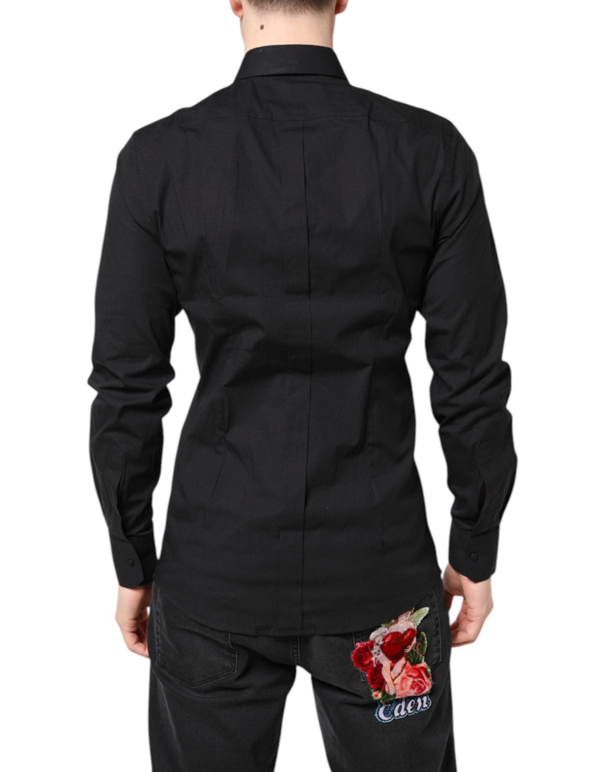 Dolce & Gabbana Black Dress Shirt for Men side view