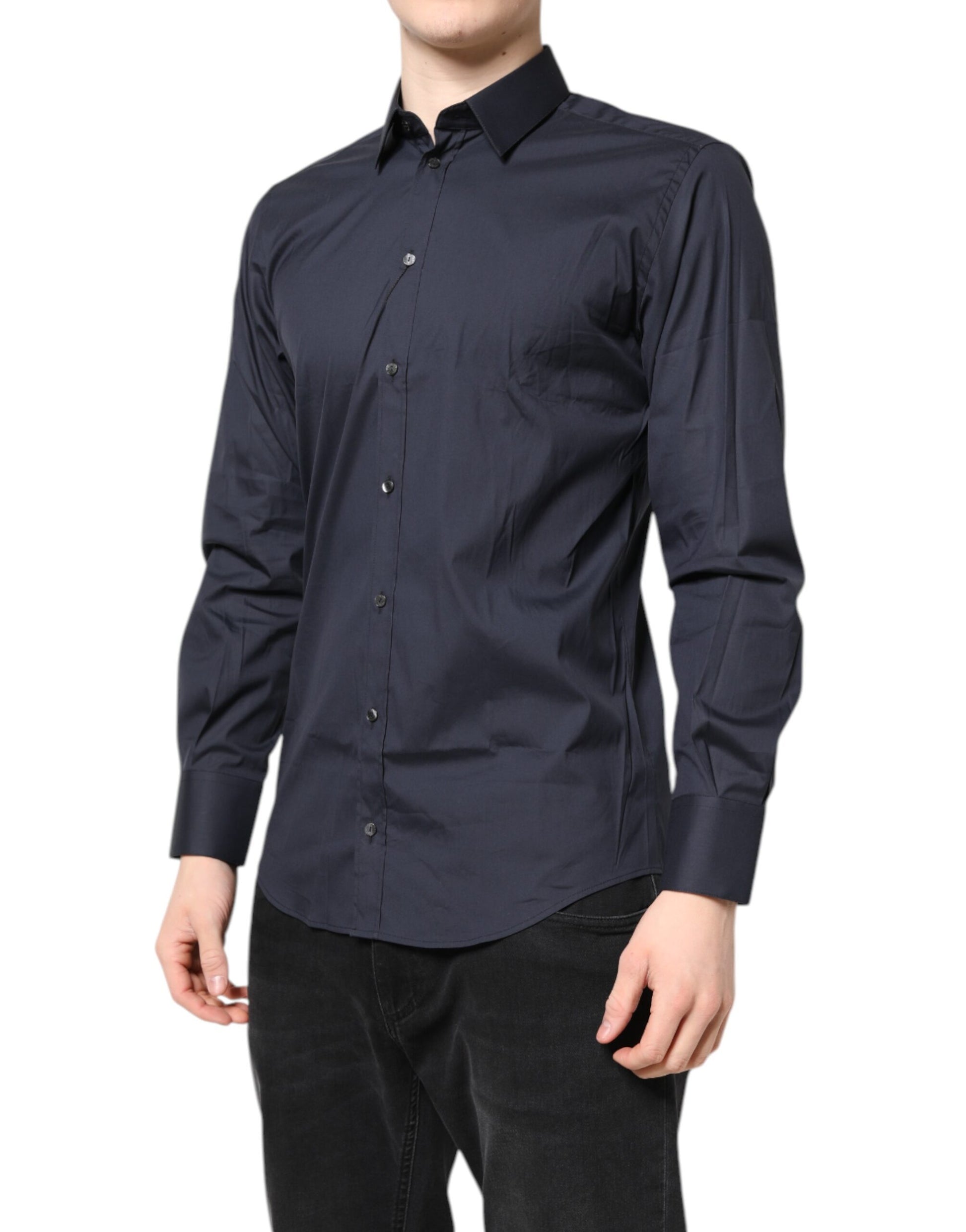 Dolce & Gabbana Blue Dress Shirt for Men detail view