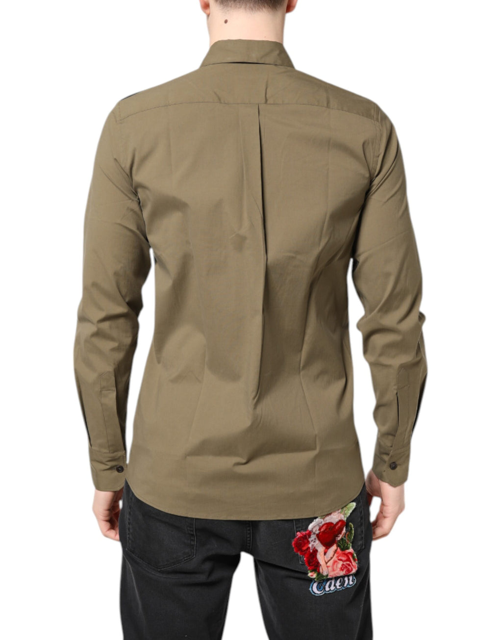 Dolce & Gabbana Brown Long Sleeve T-Shirt for Men side view