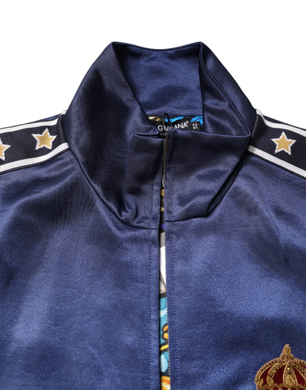 Blouson bombardier Dolce & Gabbana en nylon bleu avec logo pour homme
