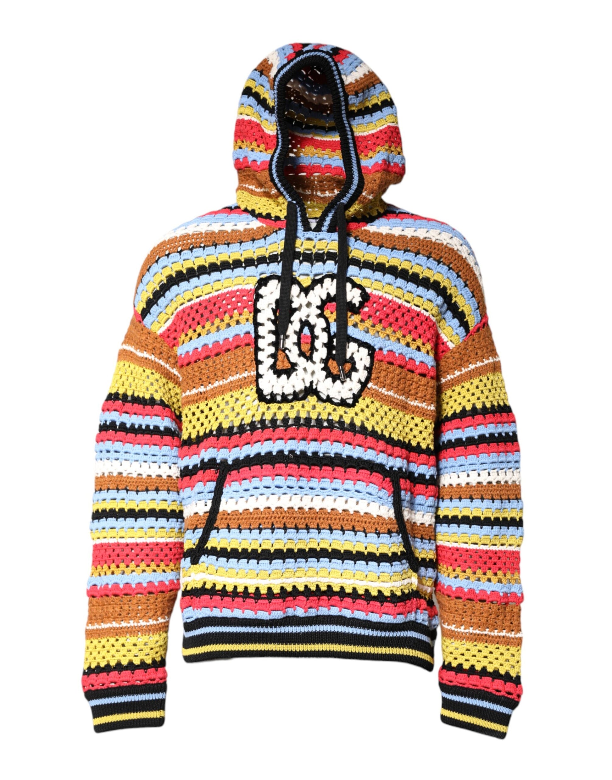 Pull en coton à capuche multicolore Dolce & Gabbana