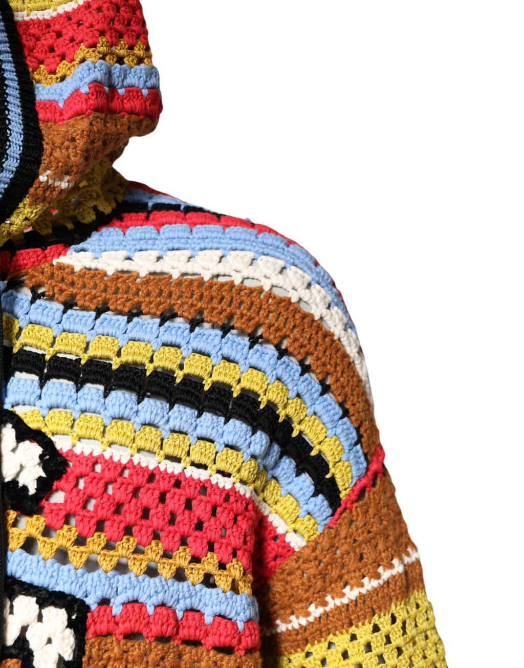 Pull en coton à capuche multicolore Dolce & Gabbana