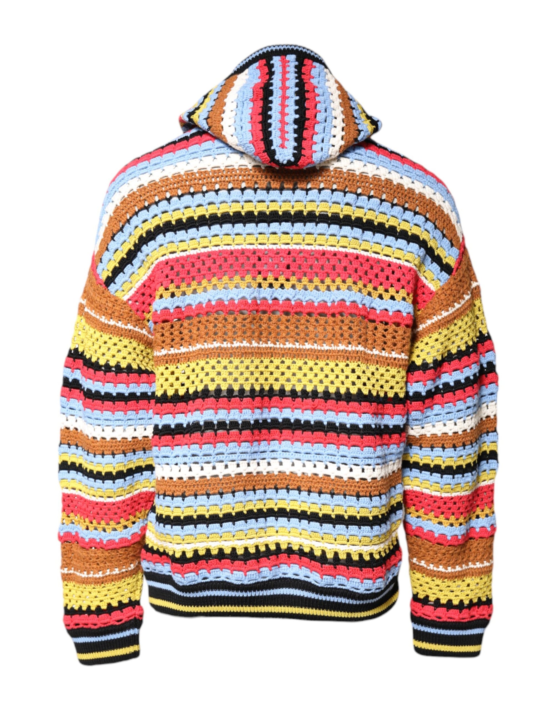 Pull en coton à capuche multicolore Dolce & Gabbana