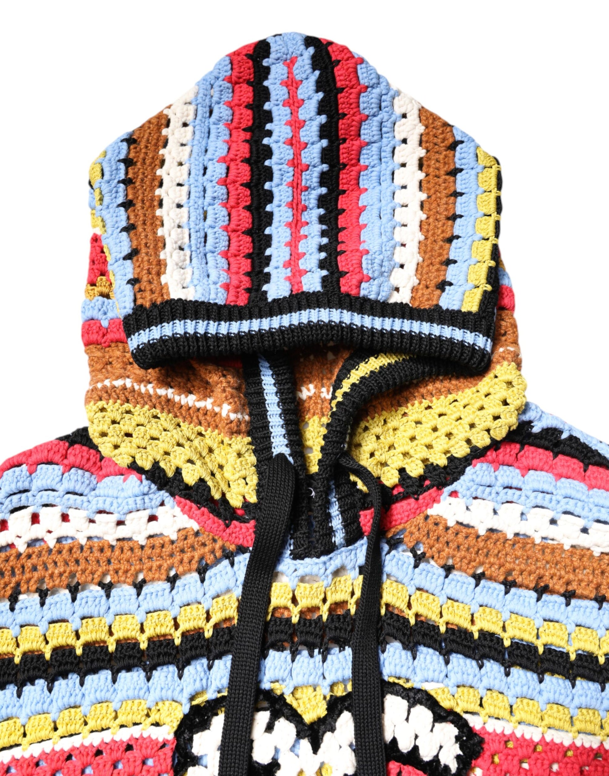 Pull en coton à capuche multicolore Dolce & Gabbana
