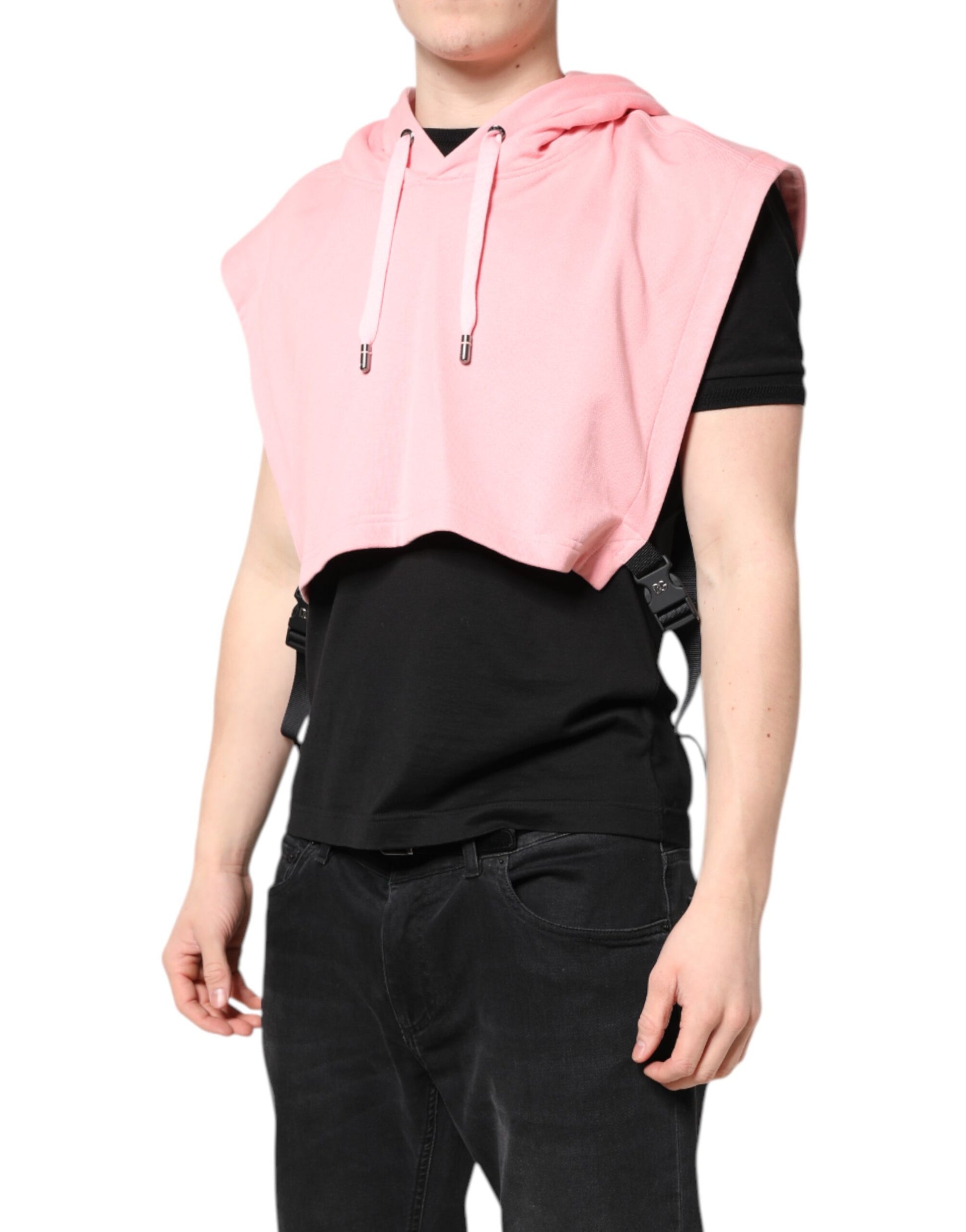 Dolce & Gabbana Pink Hoodie for Men detail view