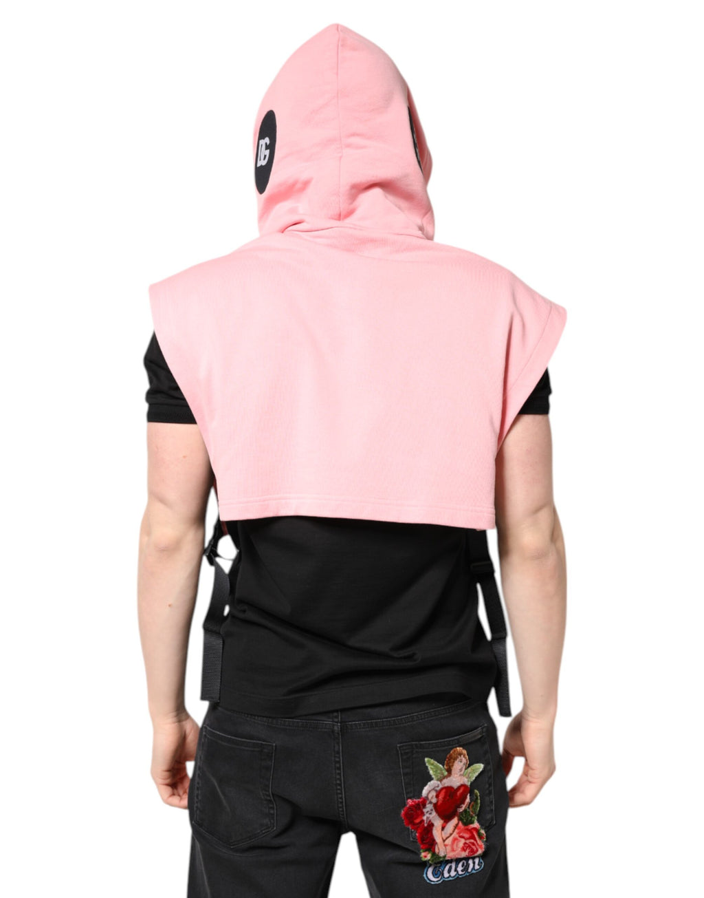 Dolce & Gabbana Pink Hoodie for Men side view