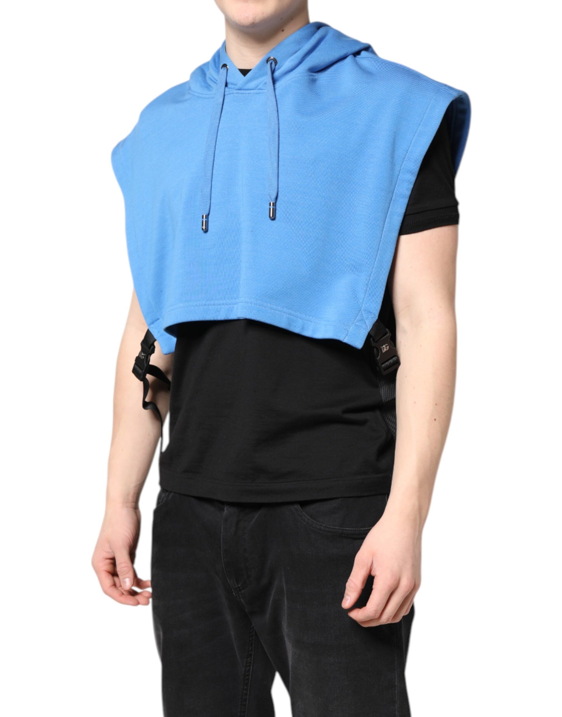 Dolce & Gabbana Blue Hoodie for Men detail view